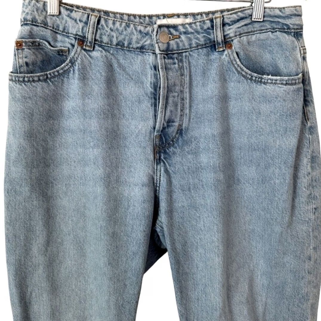 H&M H&M Light Wash High Rise 100% Cotton Straight Denim Jeans Inseam 32" Size 12 Womens Size 24" / US 00 / IT 34 - 6 Thumbnail