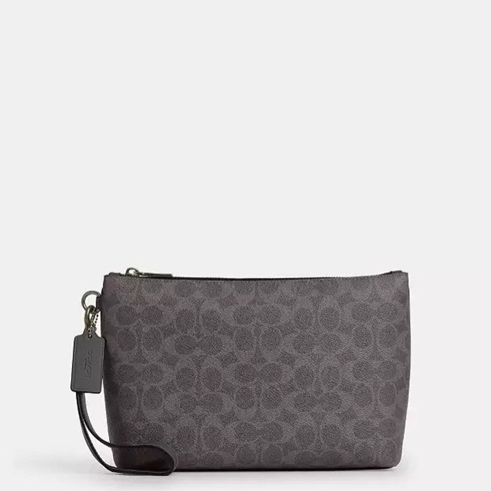 Coach NWT Coach Men's Pouch Signature Canvas CCF32 Grey/Charcoal Size ONE SIZE - 6 Thumbnail