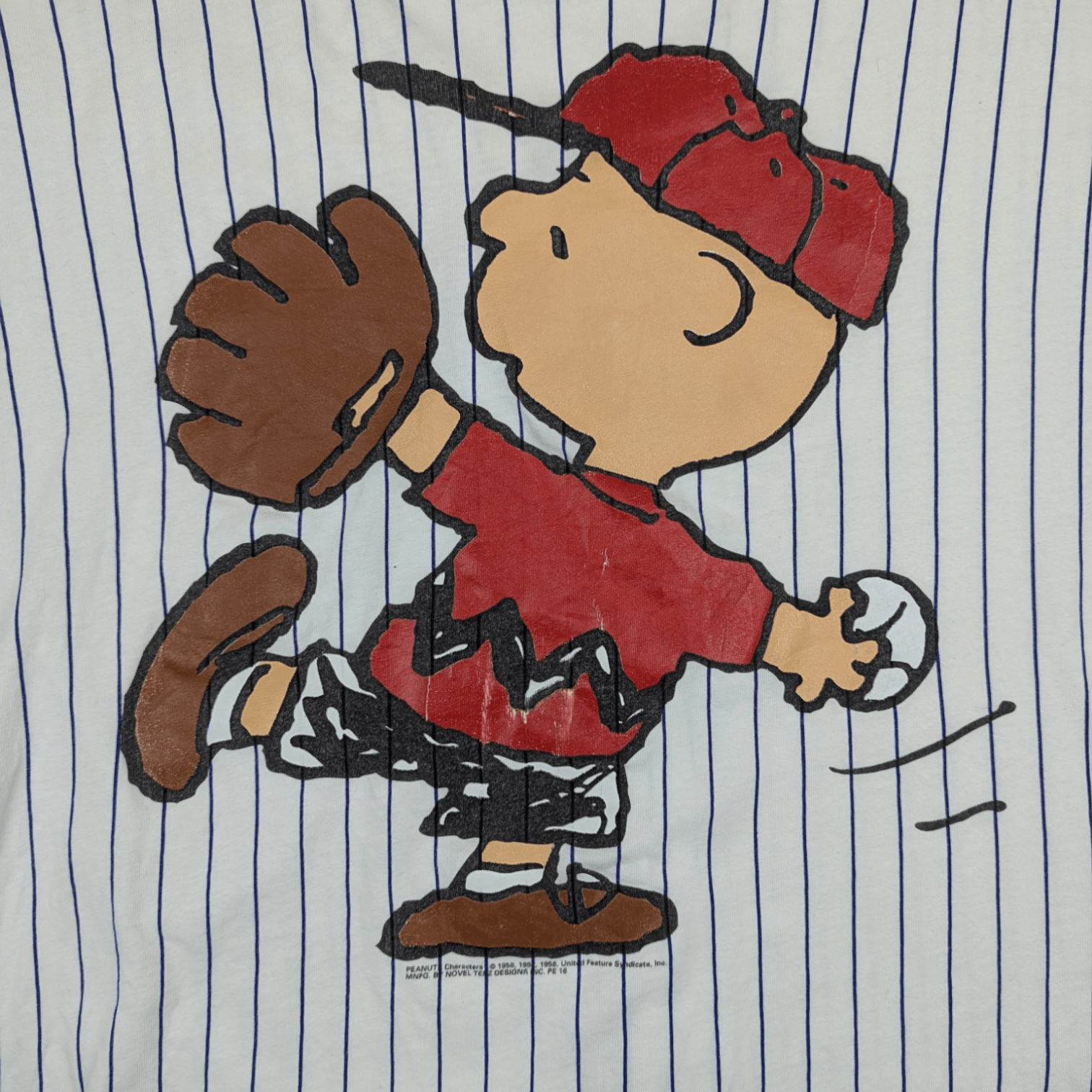MLB Vintage 90's PEANUTS Big Logo Baseball Shirt Size US XL / EU 56 / 4 - 8 Thumbnail
