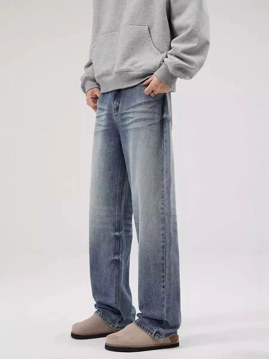 Jean American cleanfit loose men's ice blue straight jeans Size US 32 / EU 48 - 3 Thumbnail