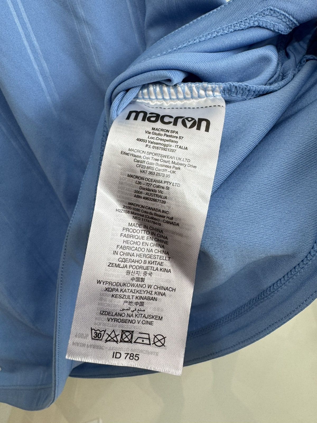 Macron Lazio 2021-2022 Home Soccer Jersey Football Kit Shirt Size US M / EU 48-50 / 2 - 13 Thumbnail