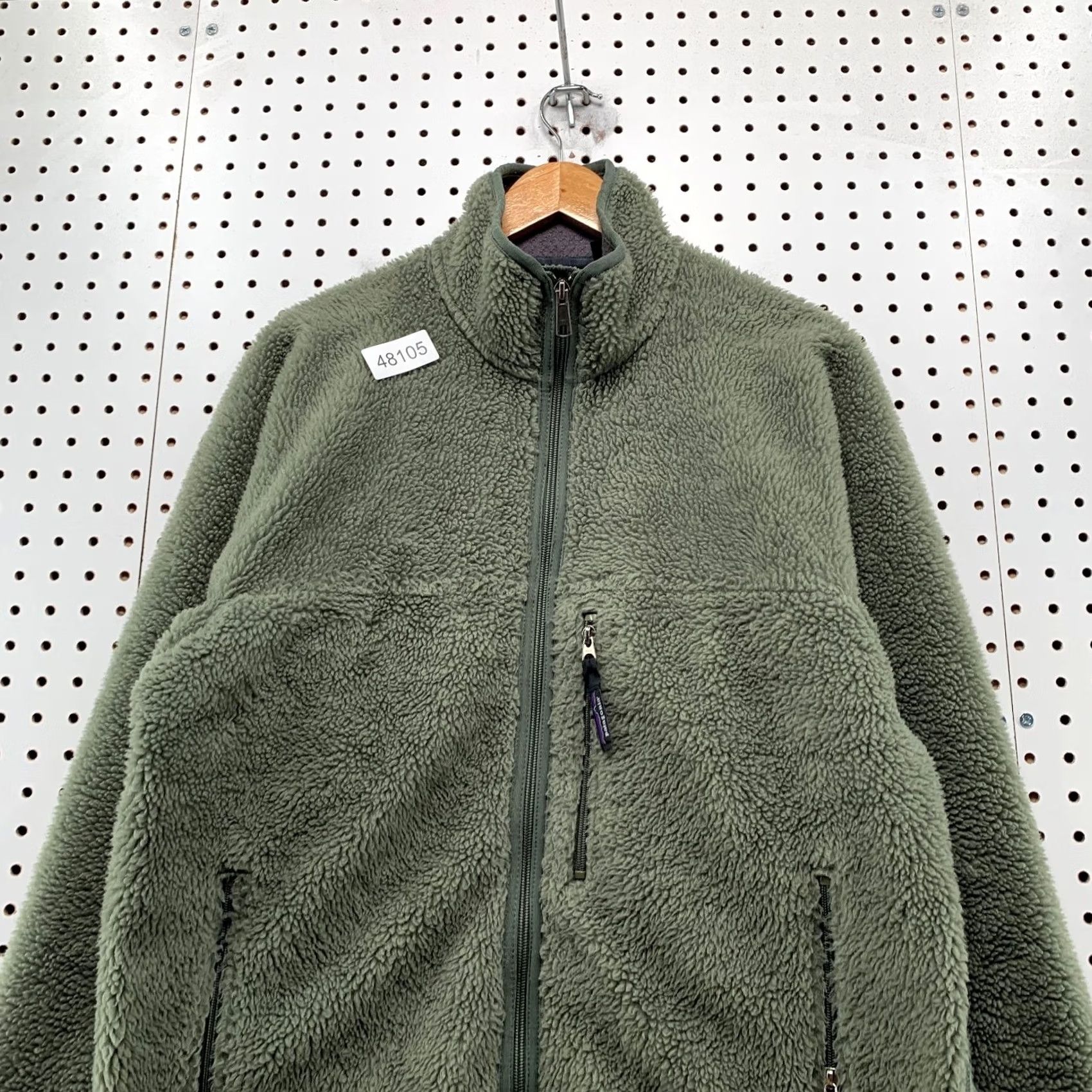 Patagonia VINTAGE Patagonia Synchilla Sherpa Jacket Mens M Army Olive Green Deep Pile Synchilla Size US M / EU 48-50 / 2 - 5 Thumbnail