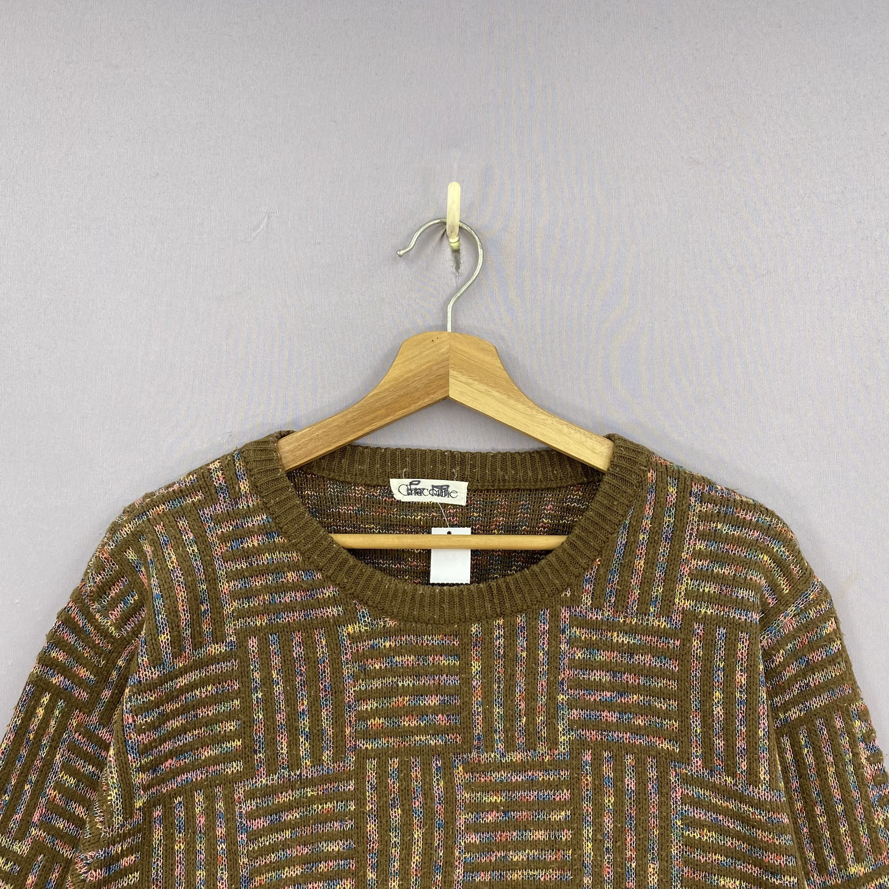 Vintage Vintage 90s Chaconne Knitted Jumper Checkered Sweatshirt Size US S / EU 44-46 / 1 - 5 Thumbnail