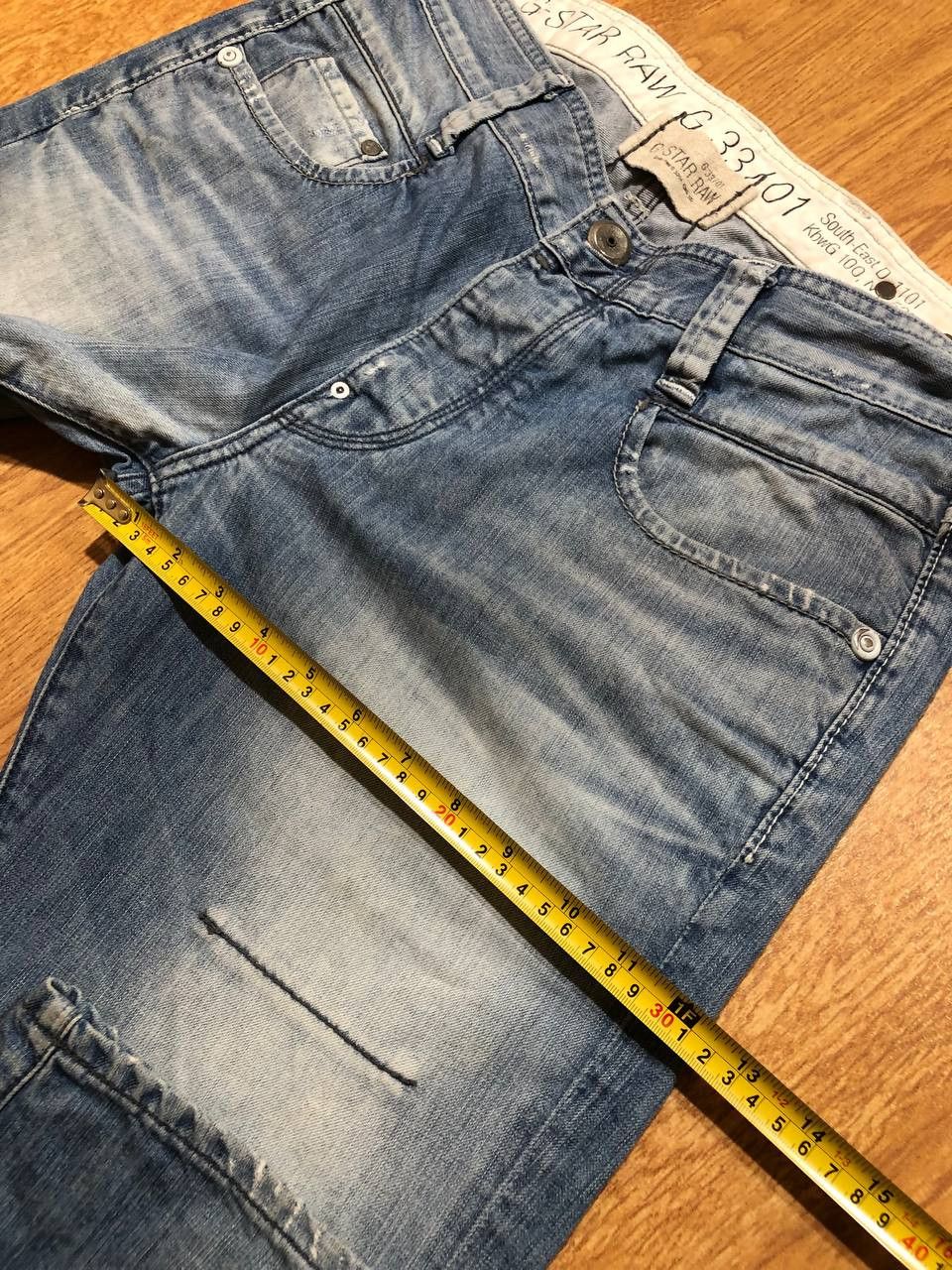 G-Star G Star Raw 3301 Straight Jeans Raw Denim Streetwear Fashion Size US 34 / EU 50 - 12 Thumbnail