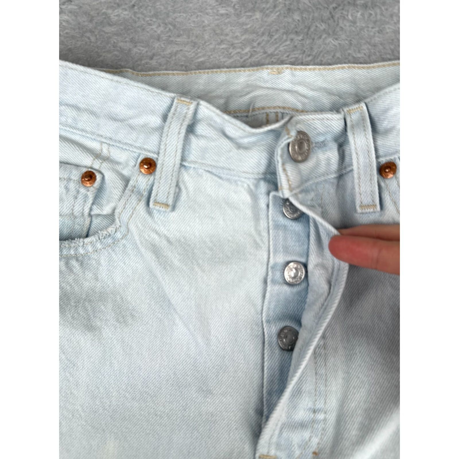 Levi's VINTAGE Levi's 501 Jeans Jeans Pants 30x26 Levi's 501 Cotton Denim Blue Button Fly Regular 5-Pocket Men Classic Distressed 501 Series Size US 30 / EU 46 - 5 Thumbnail