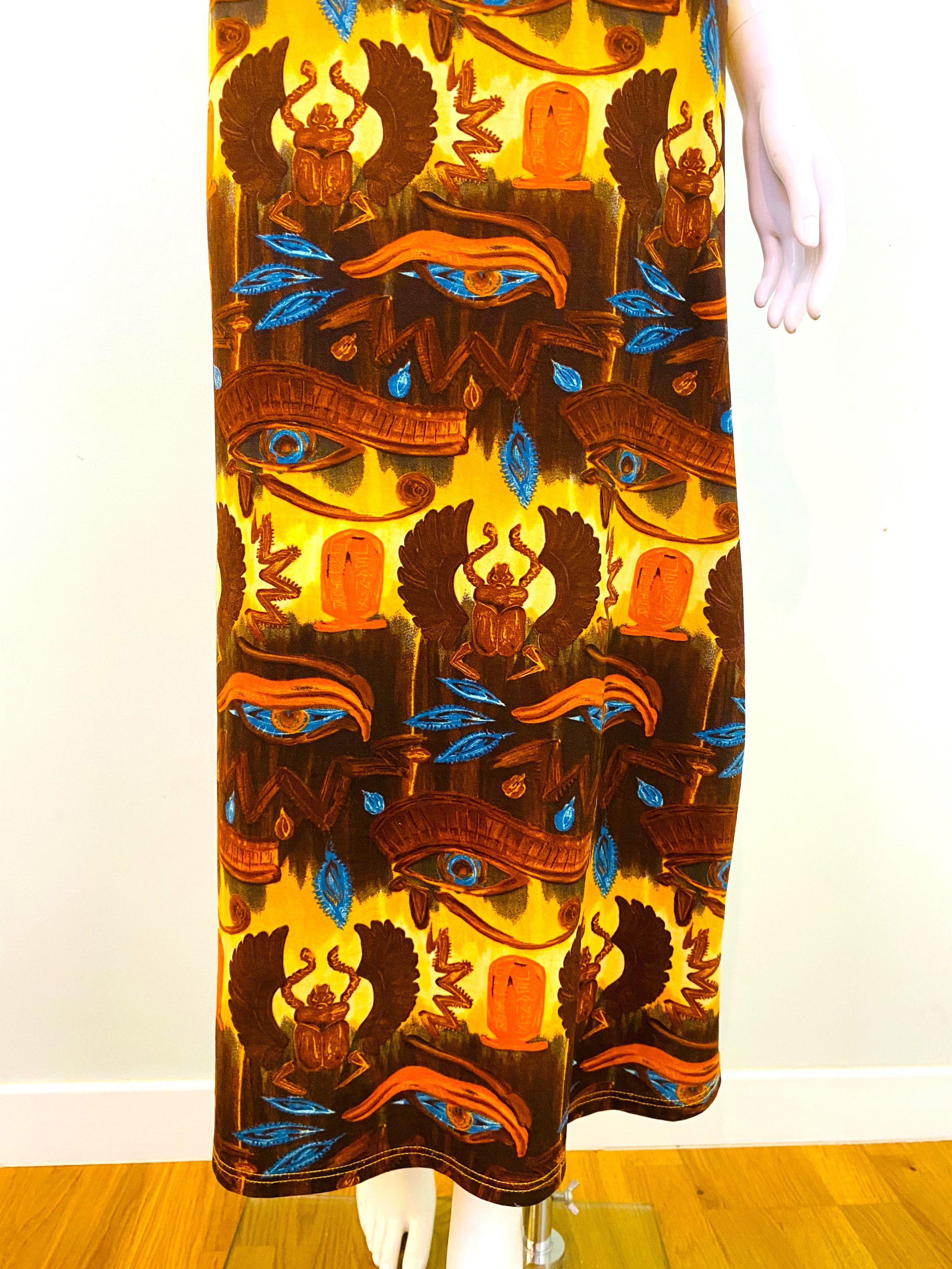 Jean Paul Gaultier Jean Paul Gaultier Egyptian Egypt Maxi Dress – Scarab Eye Size M / US 6-8 / IT 42-44 - 2 Thumbnail