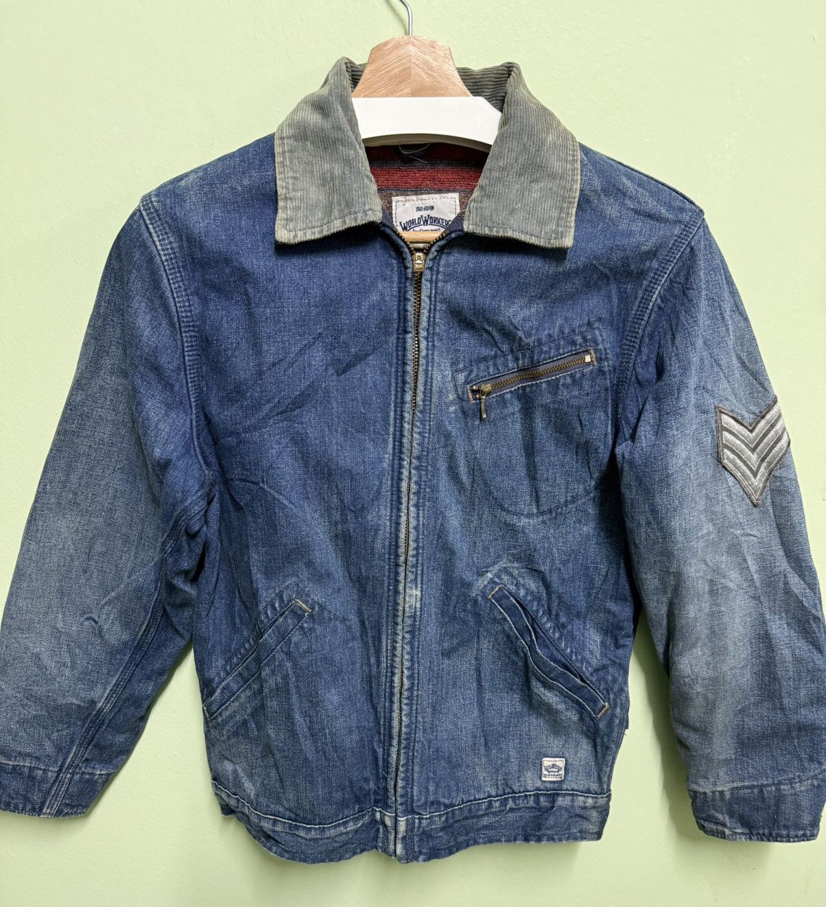 Big John Vintage Big John Denim Blanket Jacket with Patches Size US M / EU 48-50 / 2 - 1 Thumbnail