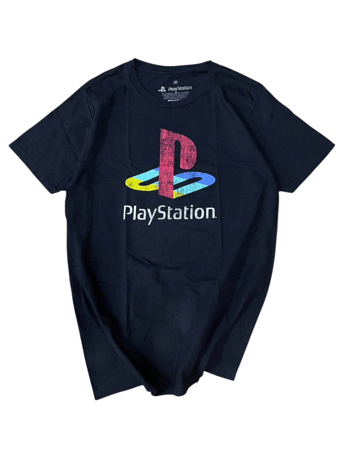 Ripple Junction Black PlayStation retro logo men's t-shirt. Size US M / EU 48-50 / 2 - 1 Thumbnail