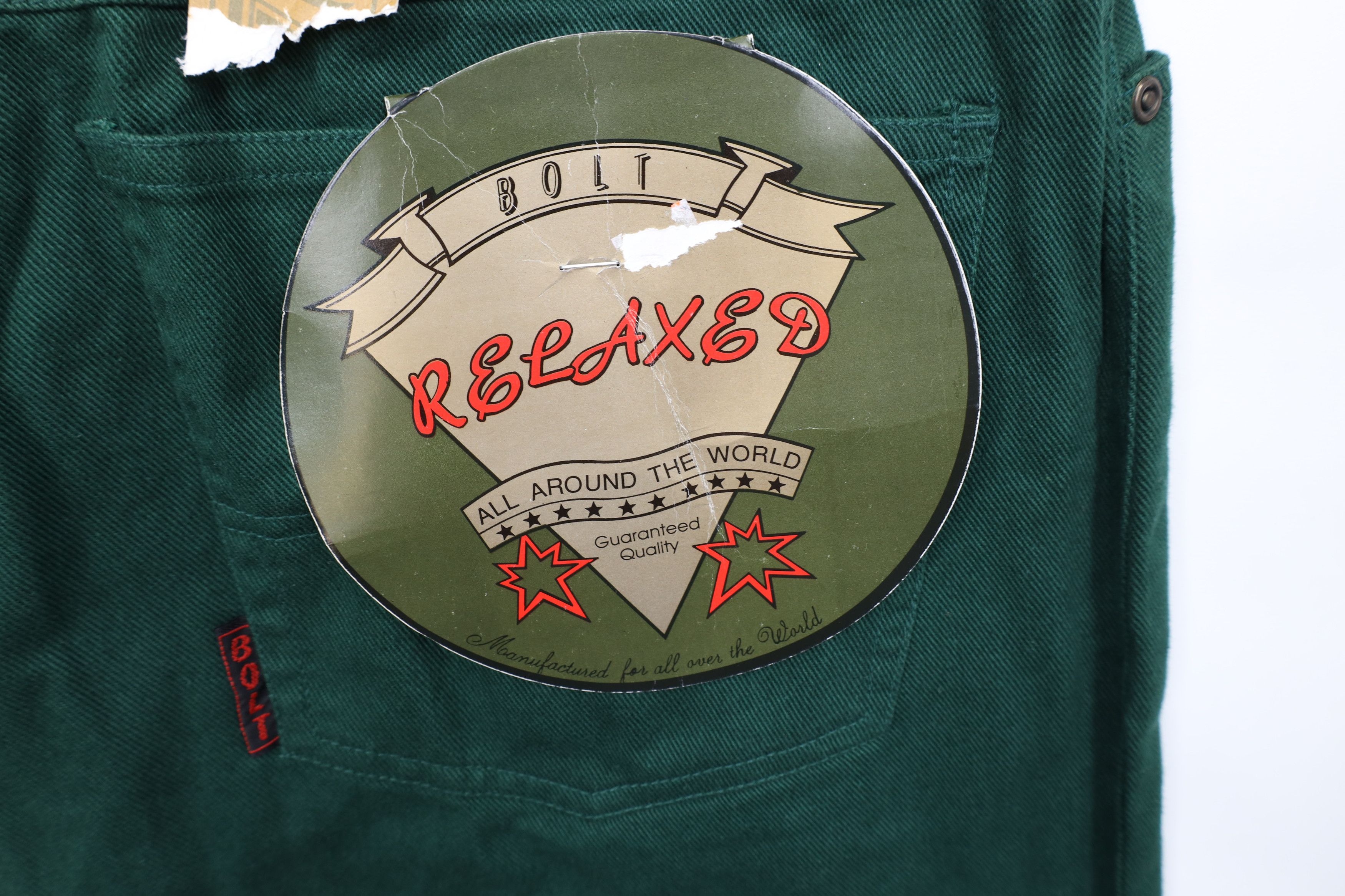 Vintage Deadstock Vintage 90s Streetwear Fit Denim Jean Shorts Green Size US 30 / EU 46 - 12 Thumbnail