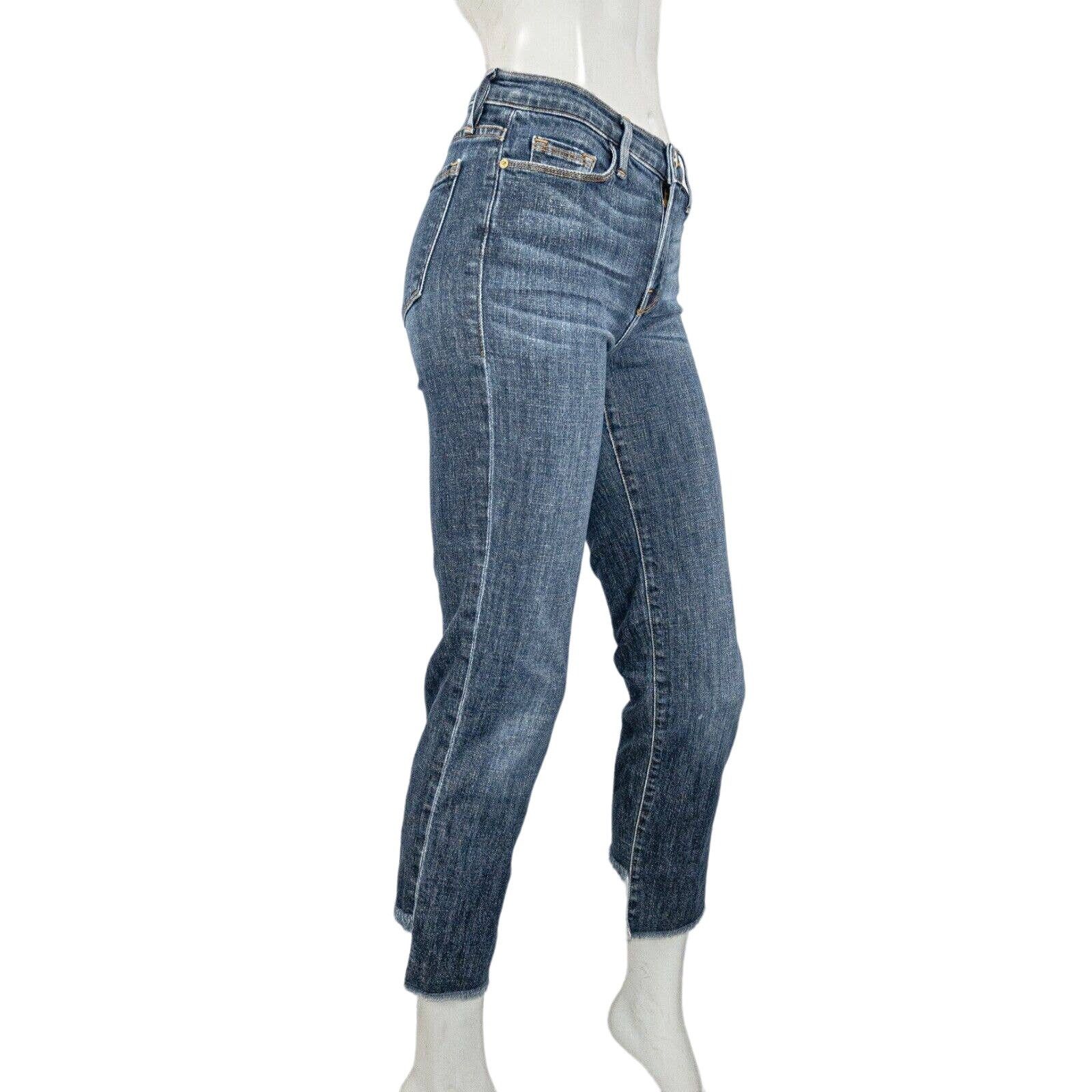 Frame FRAME Denim Le Nouveau Straight Raw cut Crop leg Jeans Size 25" / US 0 / IT 36 - 4 Thumbnail