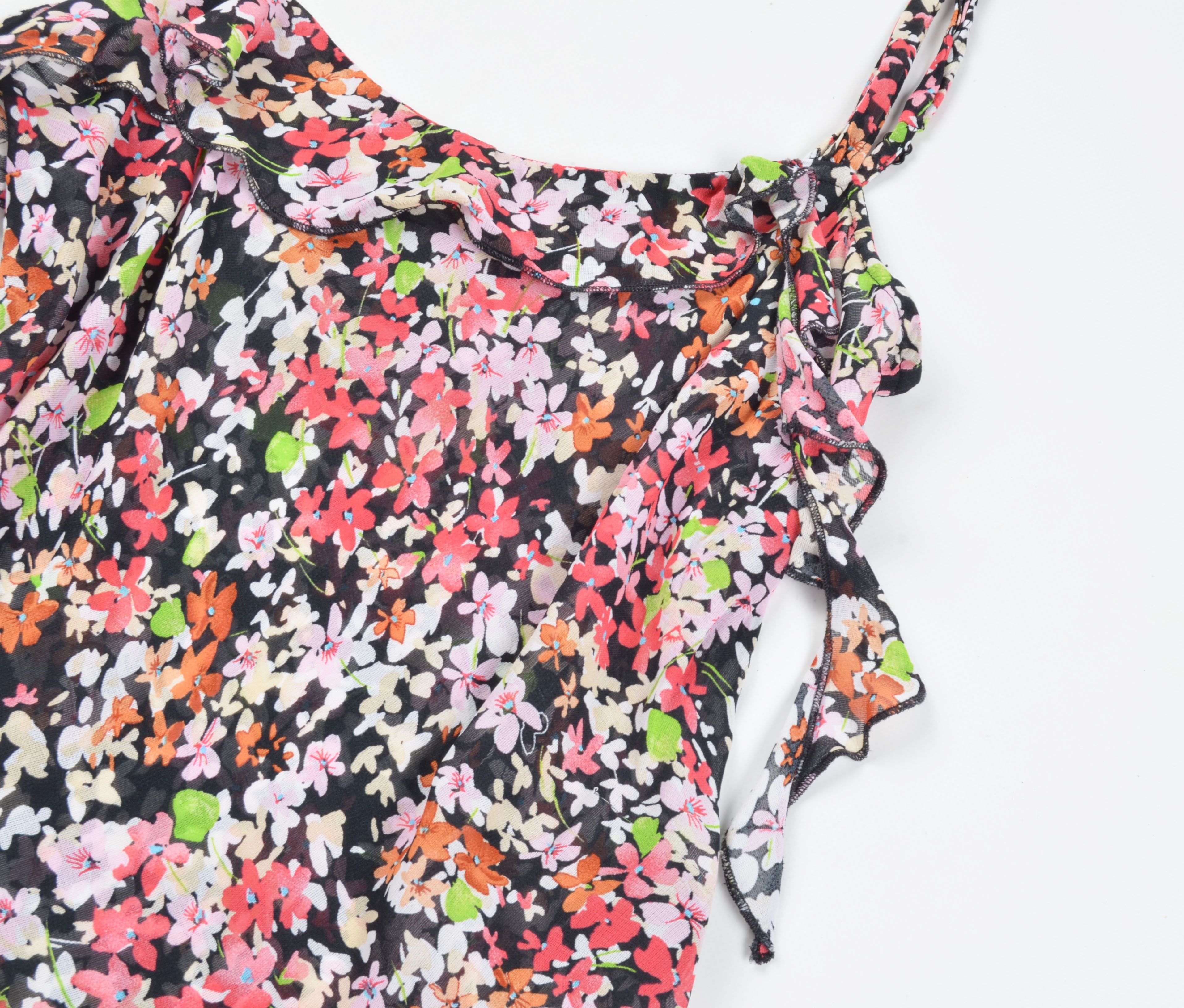 Vintage Vintage Per Una Y2K Floral Ruffle Mesh Cami Top Size S / US 4 / IT 40 - 6 Thumbnail