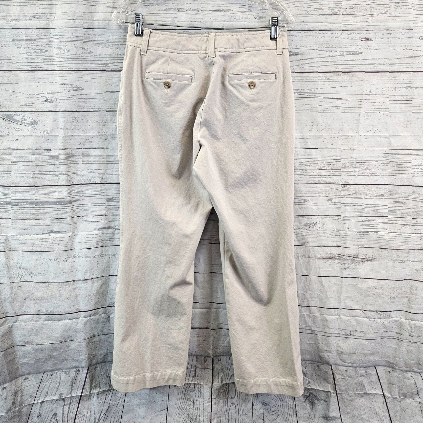 Eddie Bauer Eddie Bauer Womens Blakely Fit Pants Sz 6 Beige Mid Rise Straight Leg Chino Pants Womens Size 28" / US 6 / IT 42 - 3 Thumbnail