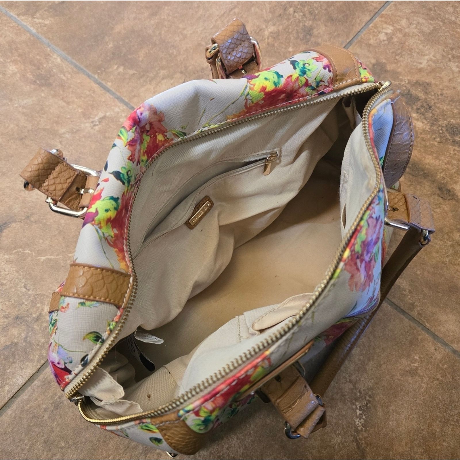 Aldo Multicolored Floral ALDO Handbag Size ONE SIZE - 4 Thumbnail