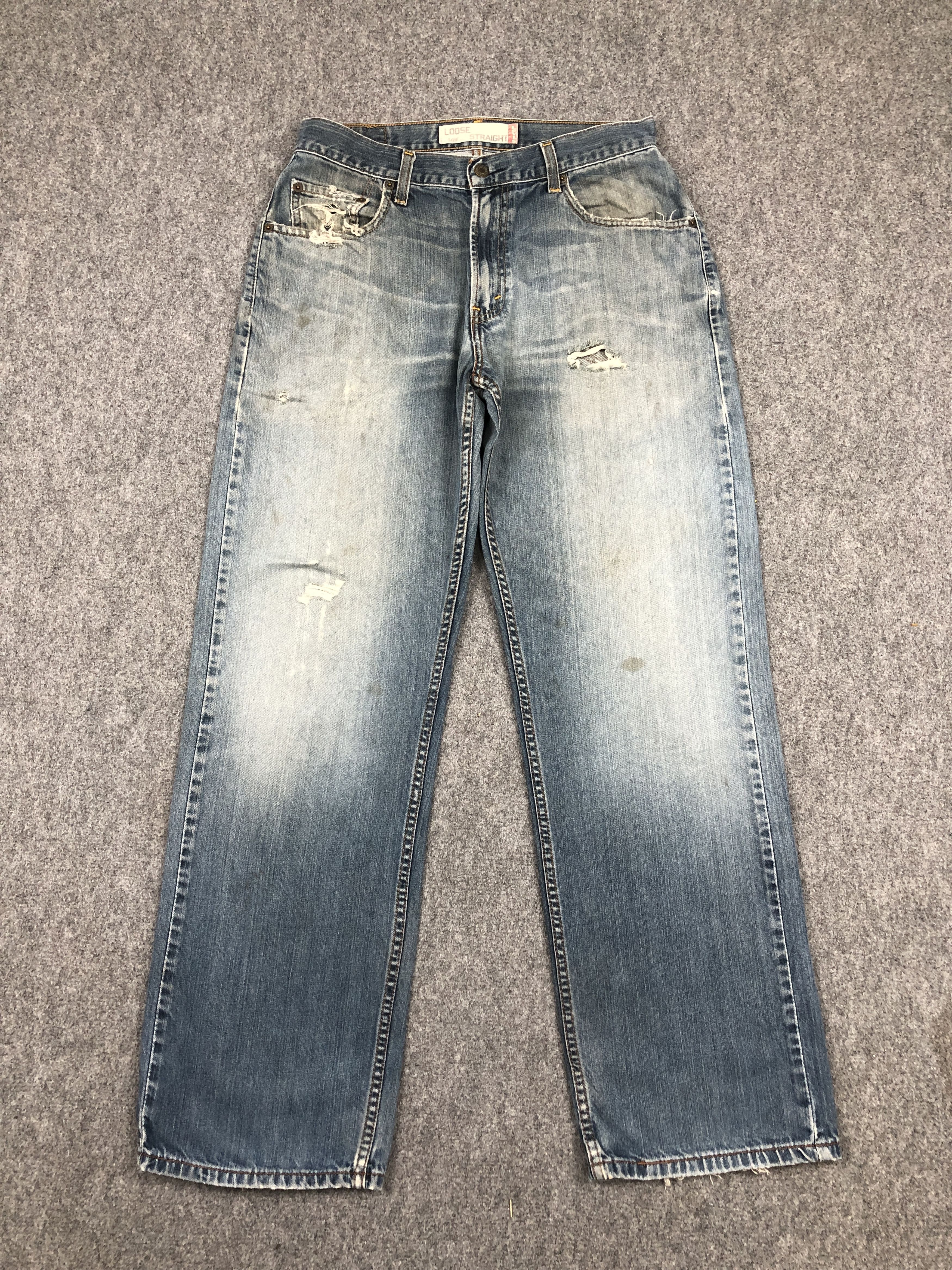 Levi's Distressed Vintage Levis 569 Faded Jeans DP2357 Size US 29 - 1 Thumbnail