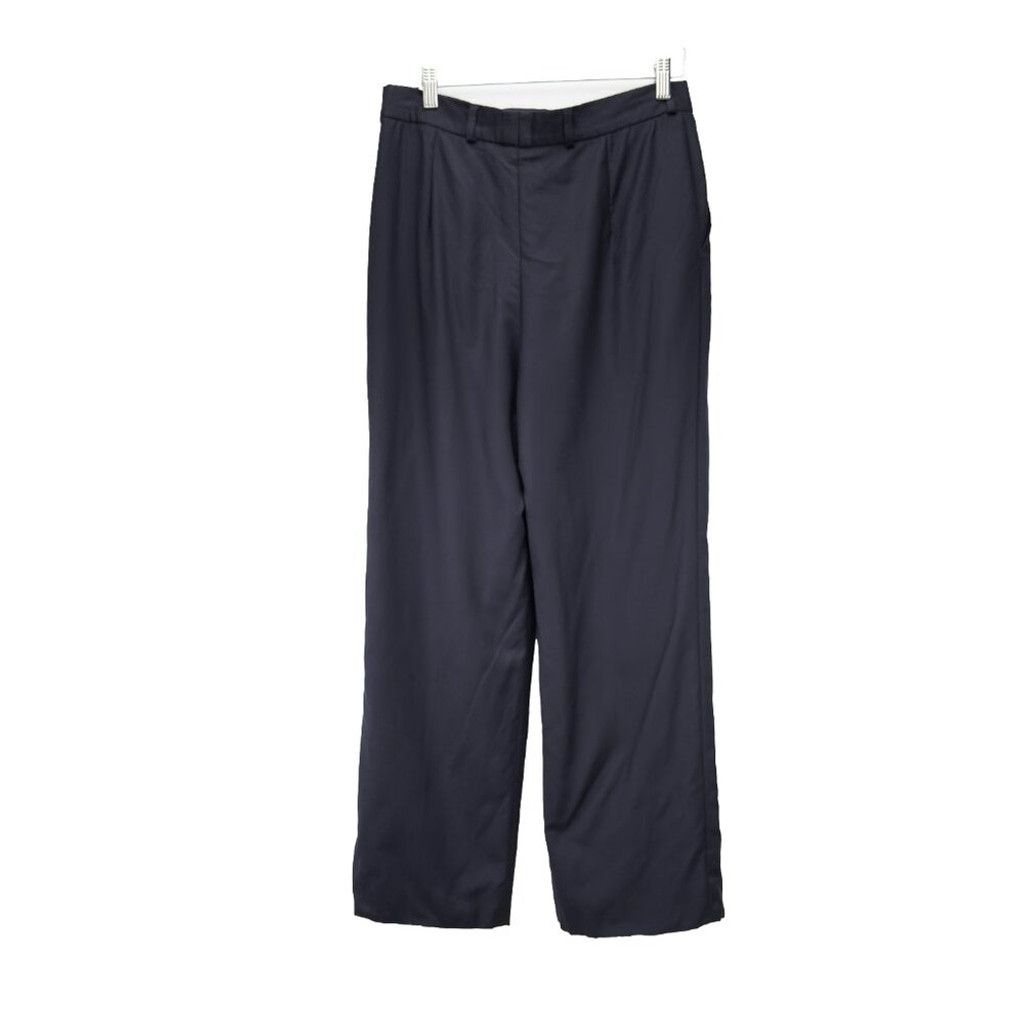 Aquascutum AQUASCUTUM Academia Navy Blue Preppy Trouser Pleated Pant 10 Size 32" / US 10 / IT 46 - 3 Thumbnail