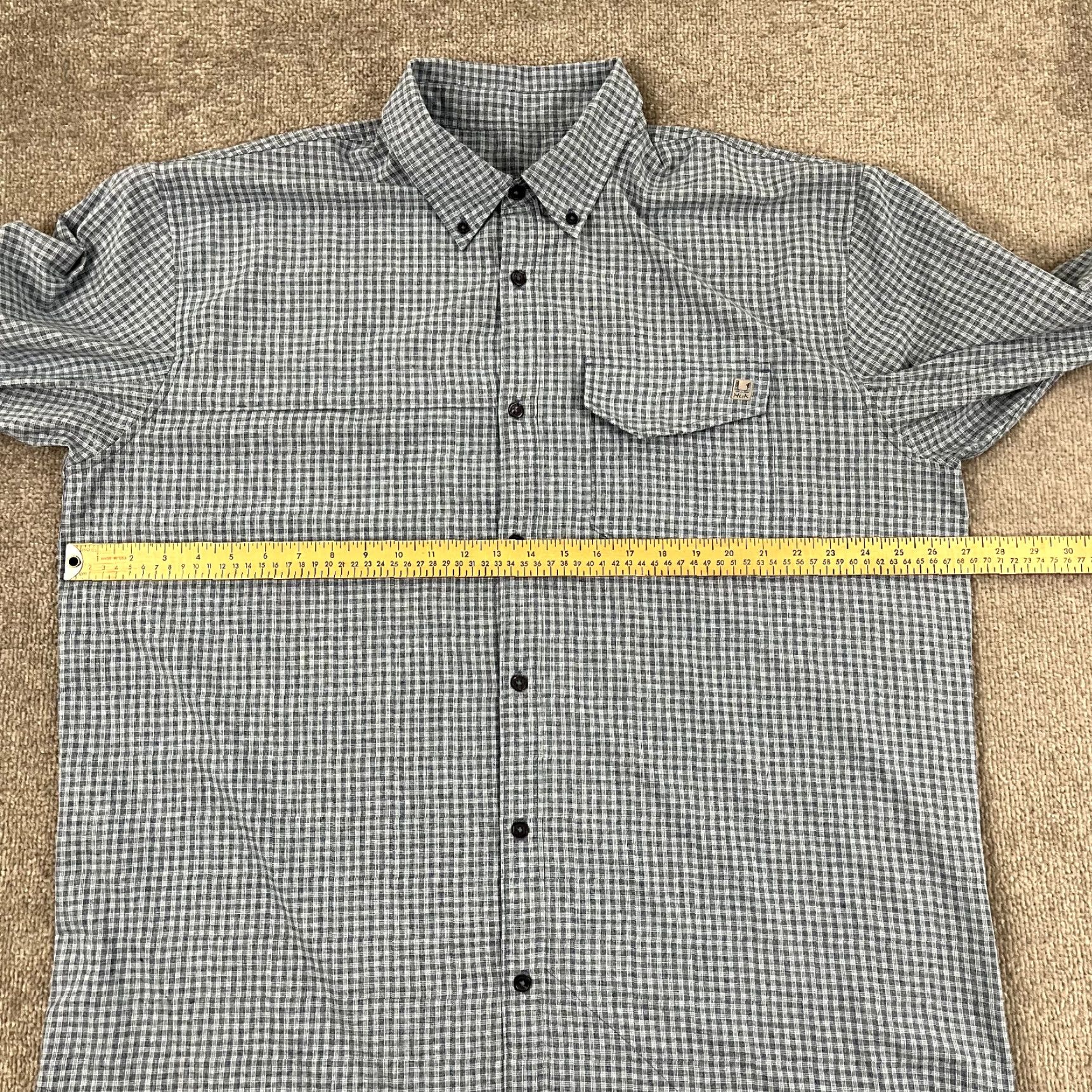 Vintage HUK Shirt Mens 2XL Blue Plaid Performance Fishing Button Down Long Sleeve Casual Size US XXL / EU 58 / 5 - 4 Thumbnail
