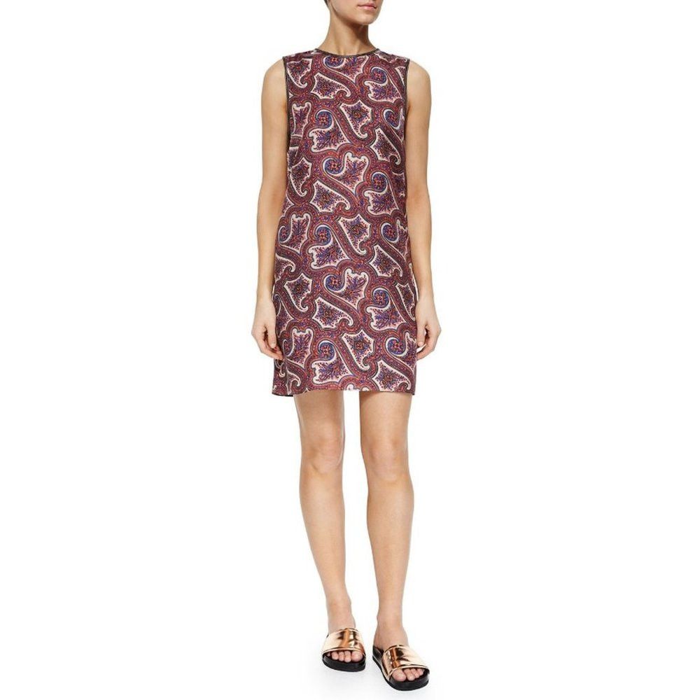 Theory Theory Brindina Veranda Paisley Silk Shift Dress Size 10 Size L / US 10 / IT 46 - 1 Thumbnail