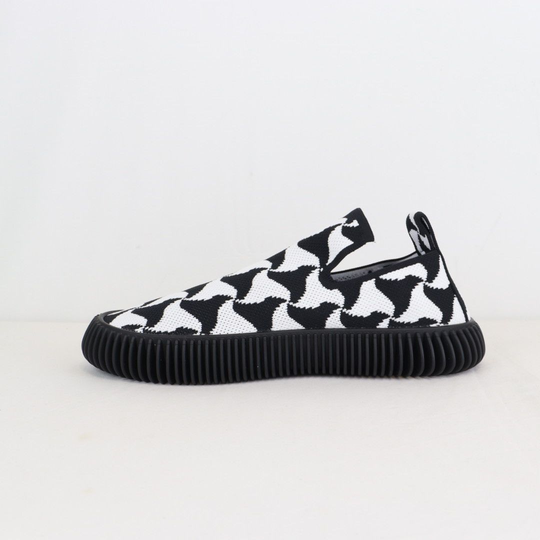 Bottega Veneta o1rshd1 Wavy Triagle Tech Knit Ripple Sneaker in Black Size US 9 / EU 42 - 4 Thumbnail