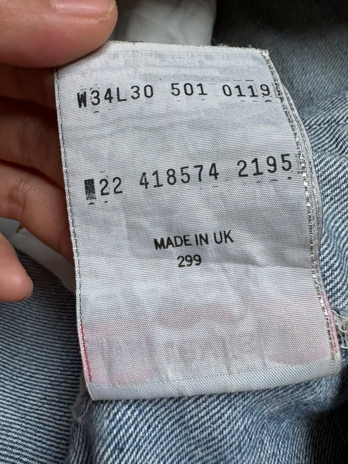 Levi's Vintage 90s Levis 501 Mud Wash Distress Ripped Loose Jeans Size US 34 / EU 50 - 11 Thumbnail