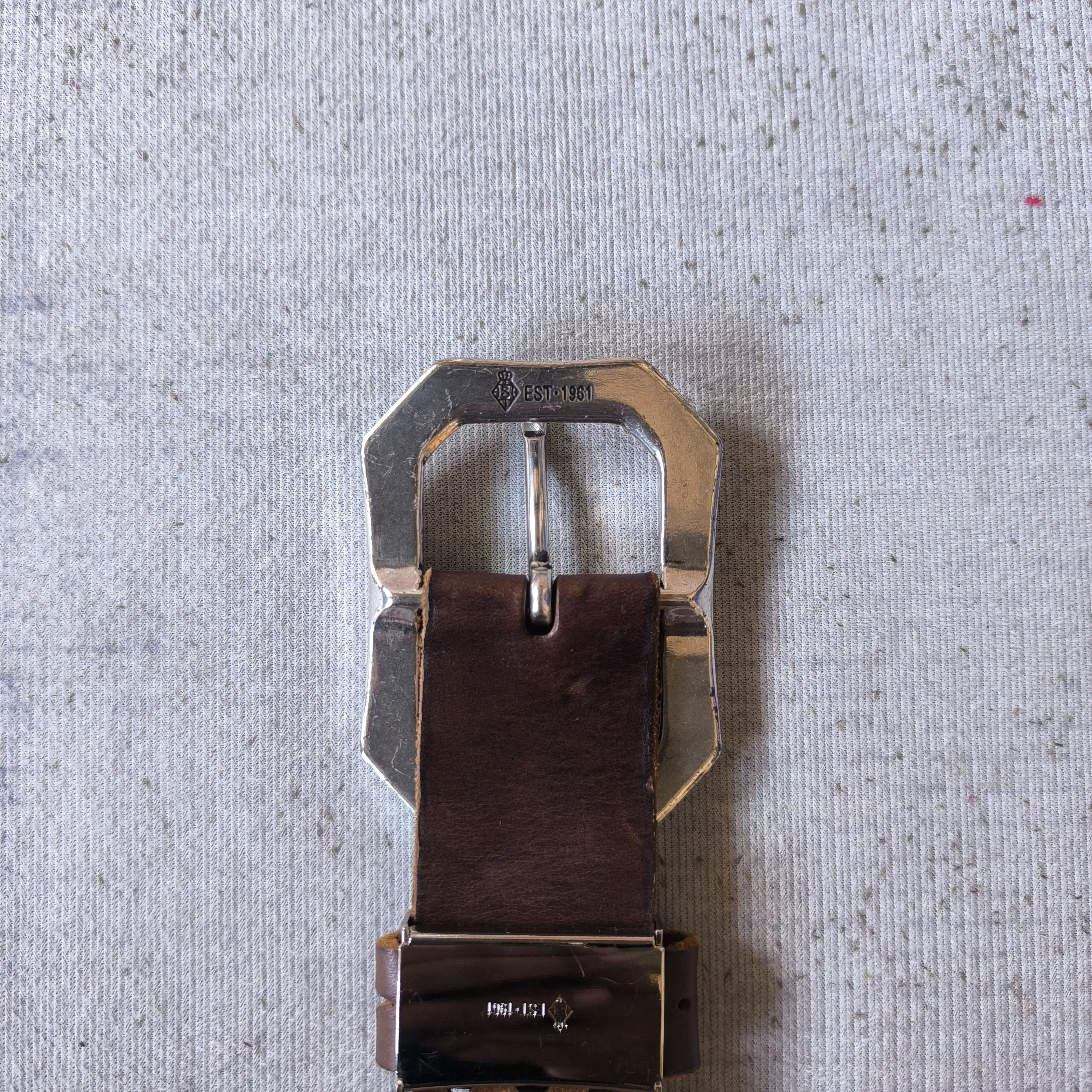PPFM 💥Vintage japanese craft garrison leather belt Size ONE SIZE - 4 Thumbnail