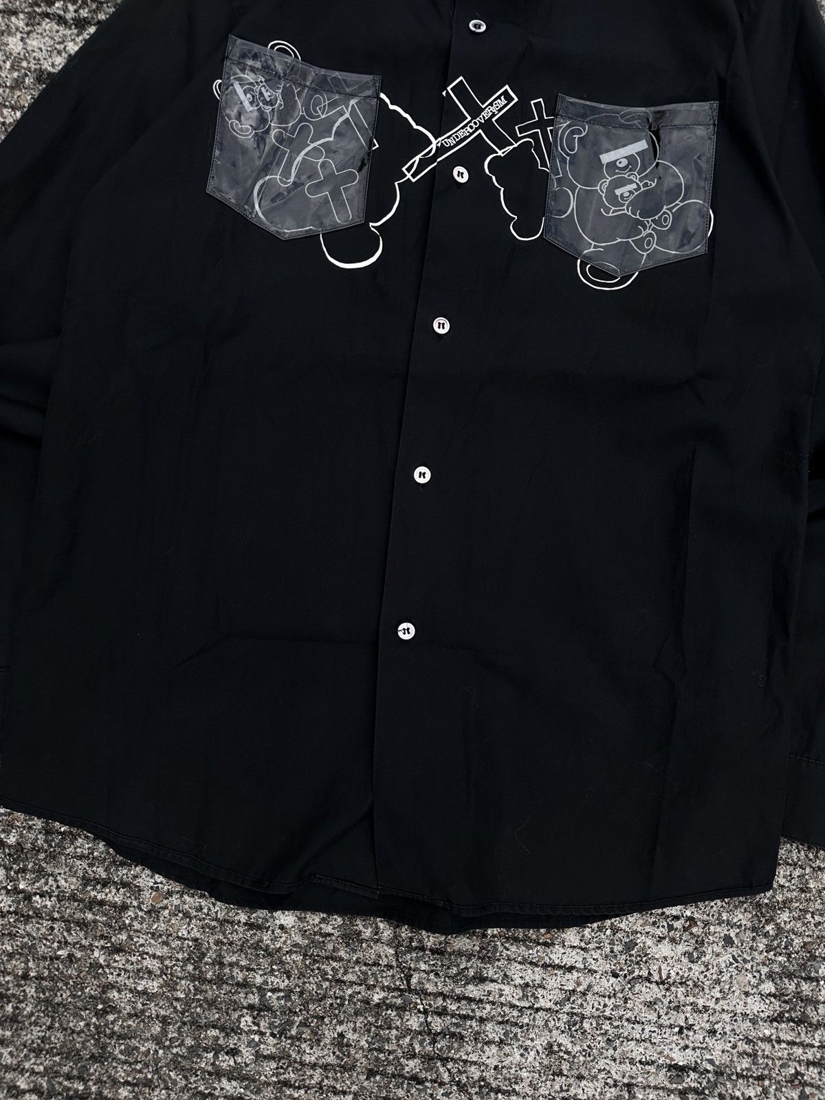 Undercover Undercover AW02 Cross Bear PVC Black Shirt Size US M / EU 48-50 / 2 - 8 Thumbnail
