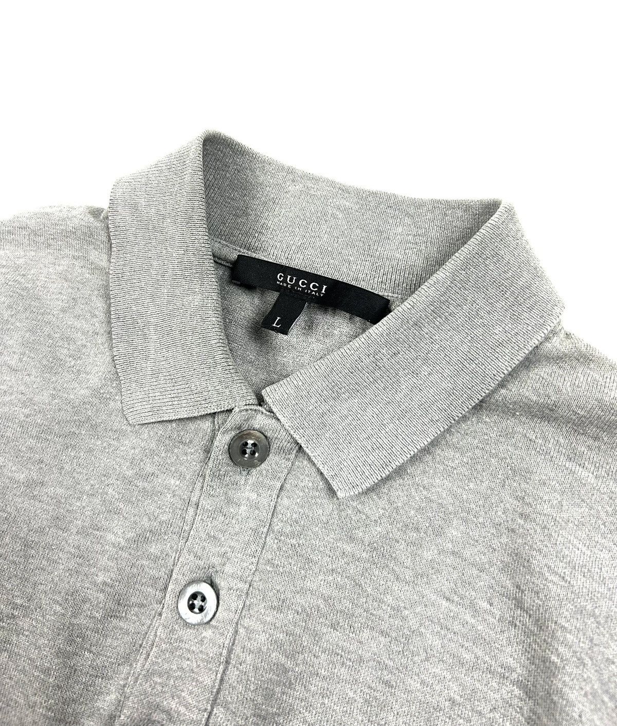 Gucci Vintage Gucci Grey Polo Shirt Women's Red Green Stripe L Size L / US 10 / IT 46 - 7 Thumbnail