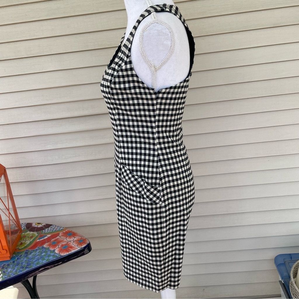 Nicole Miller Nicole Miller Black & White Gingham Print Dress Size 4 Size S / US 4 / IT 40 - 7 Thumbnail