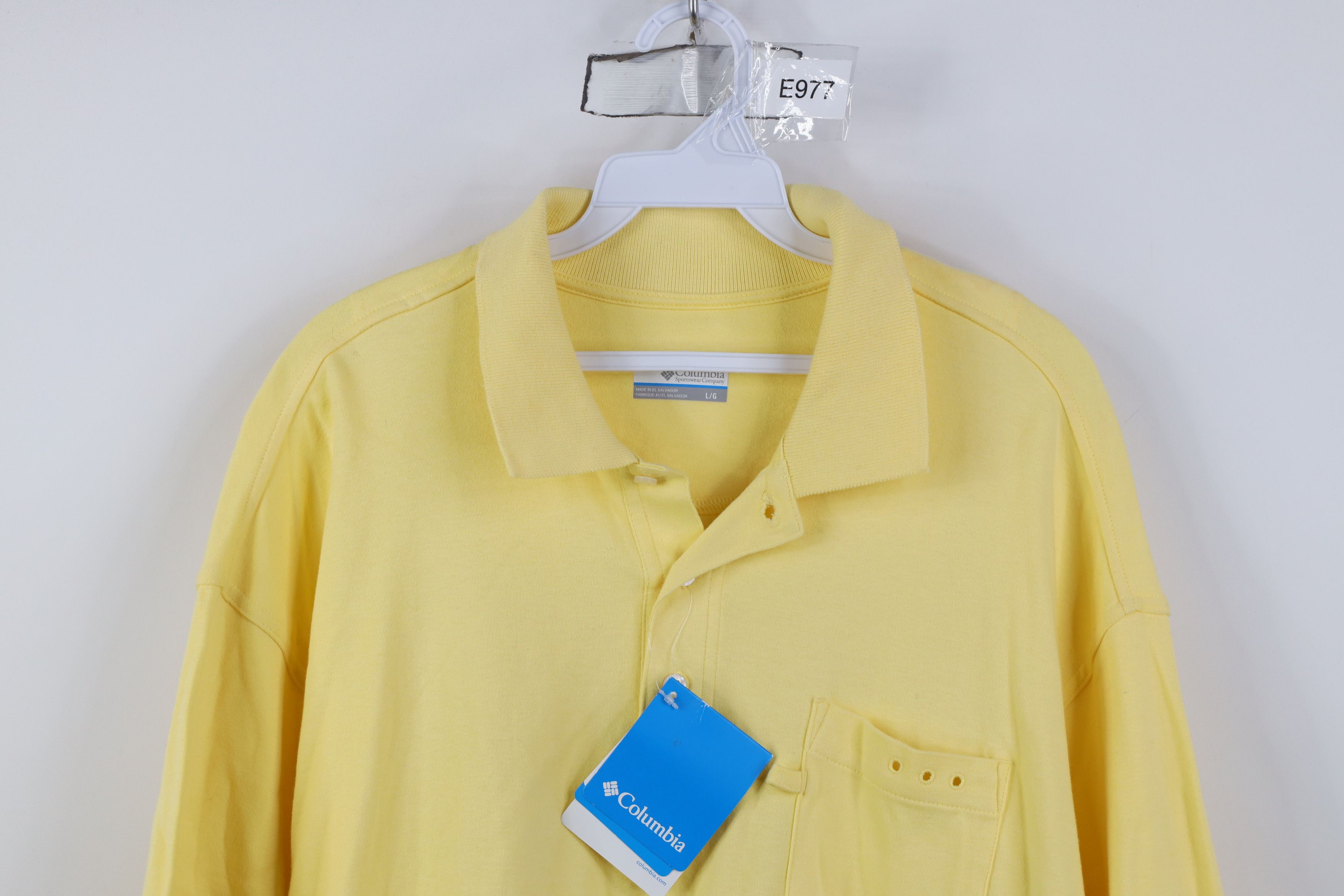 Columbia New Columbia PFG Knit Collared Fishing Polo Shirt Yellow Size US L / EU 52-54 / 3 - 2 Thumbnail