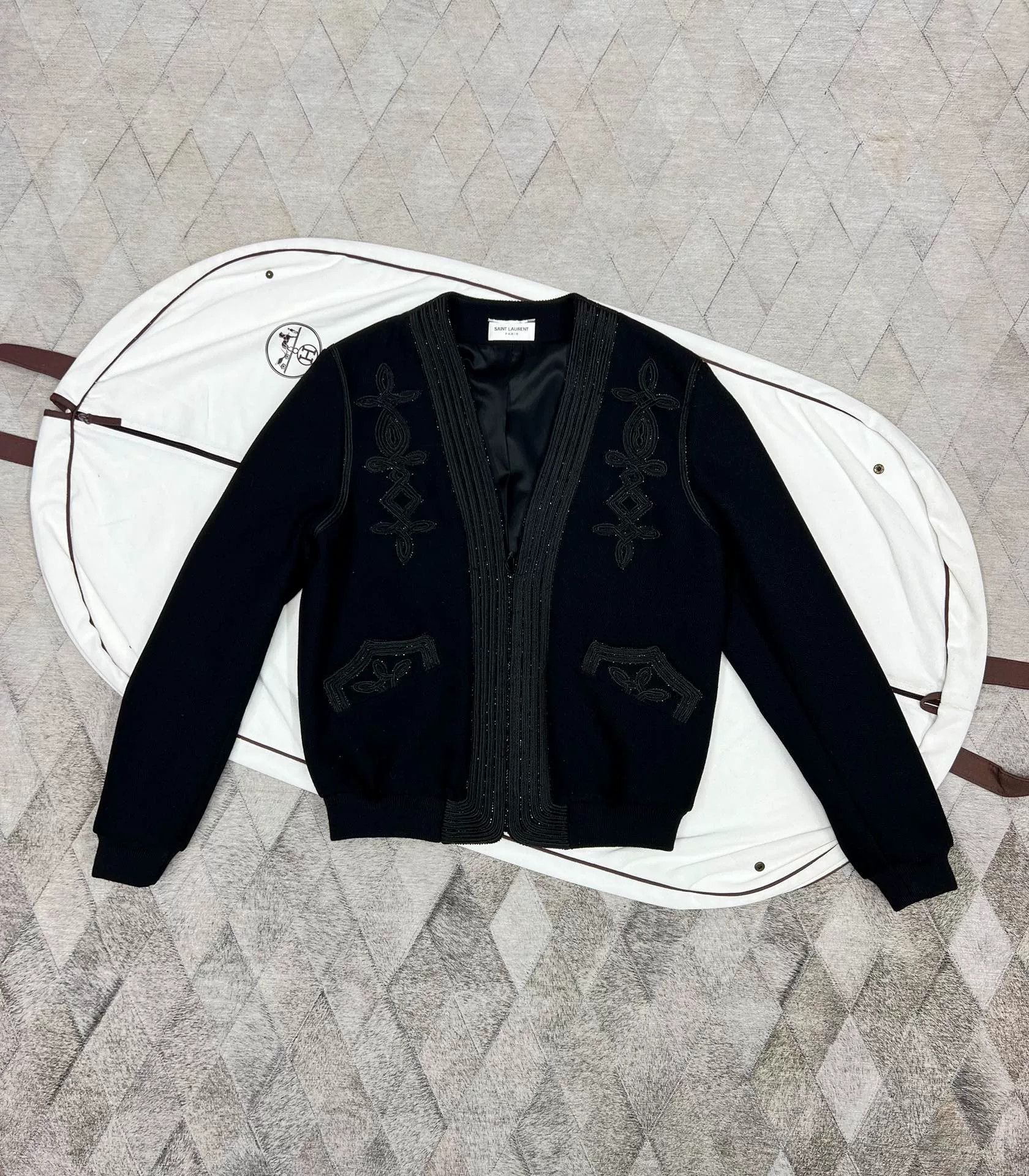 Saint Laurent Paris Saint Laurent Autumn Winter Wool Jacket Size L / US 10 / IT 46 - 1 Thumbnail