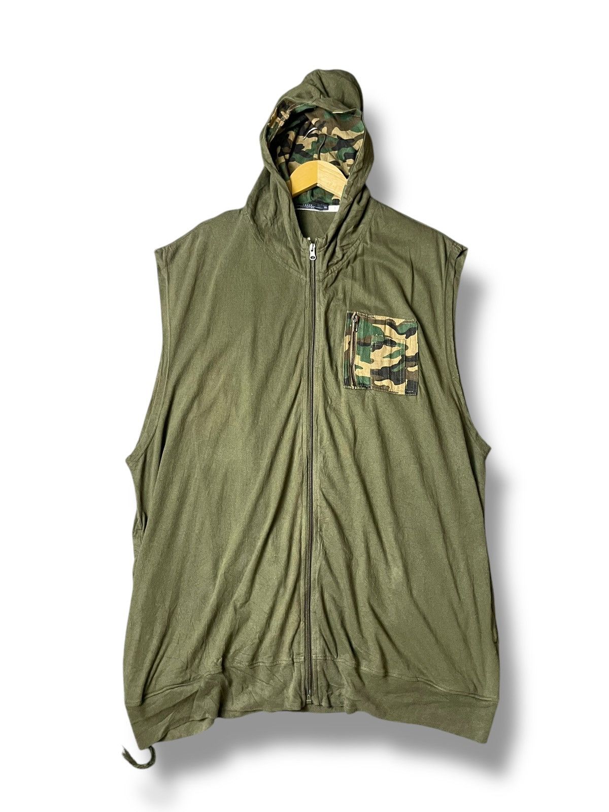 Japanese Brand × Vintage Smack Aspiration Sleeveless Hooded Zipper Jacket (105) Size US XL / EU 56 / 4 - 1 Thumbnail
