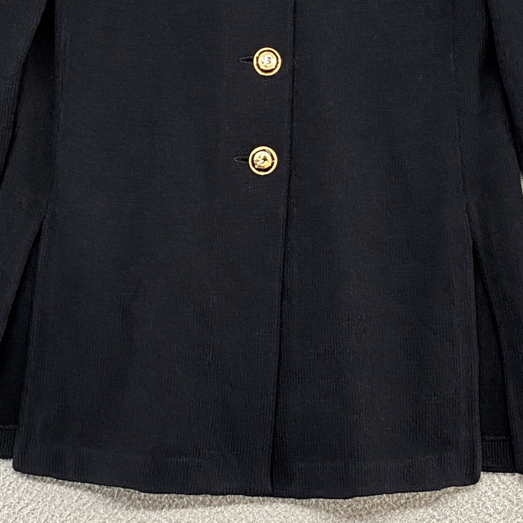 St. John St John Santana Knit Jacket Womens Small Black Gold Luxury Slit Size S / US 4 / IT 40 - 3 Thumbnail