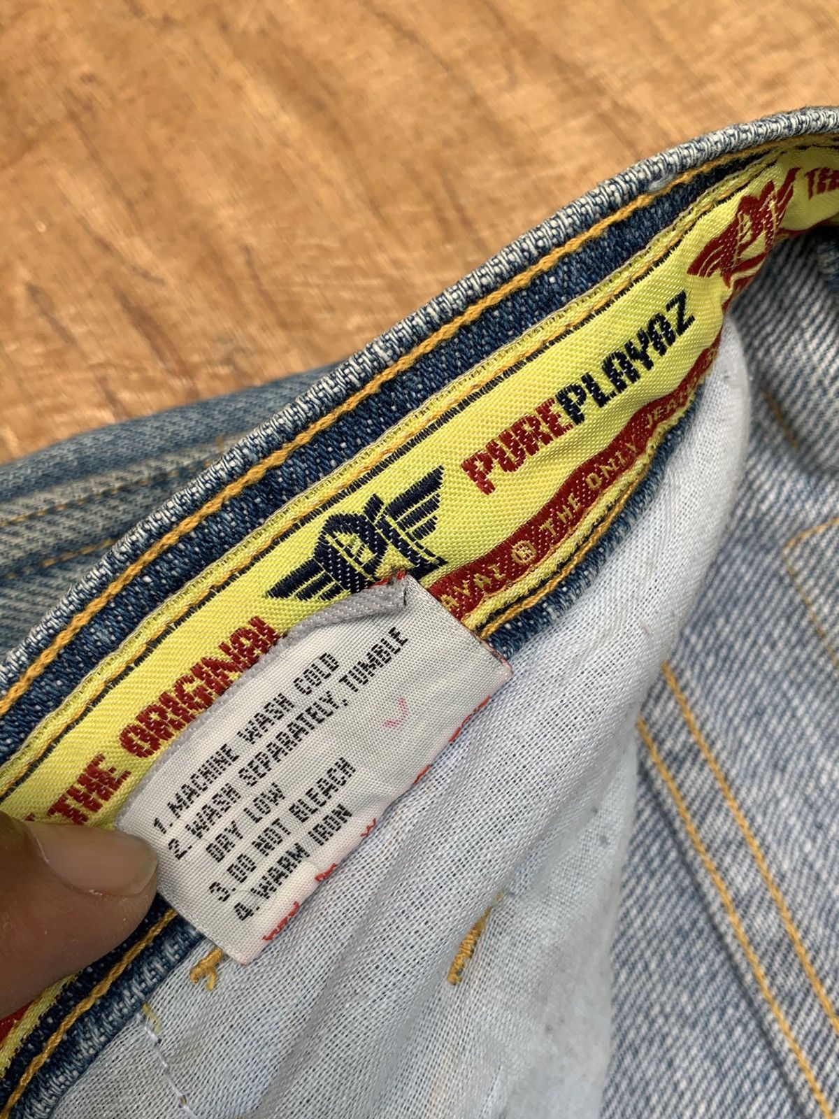 Japanese Brand Vtg PUREPLAYAZ Jeans Baggy Carpenter Like Jnco Hip Hop Pant Size US 31 - 23 Thumbnail