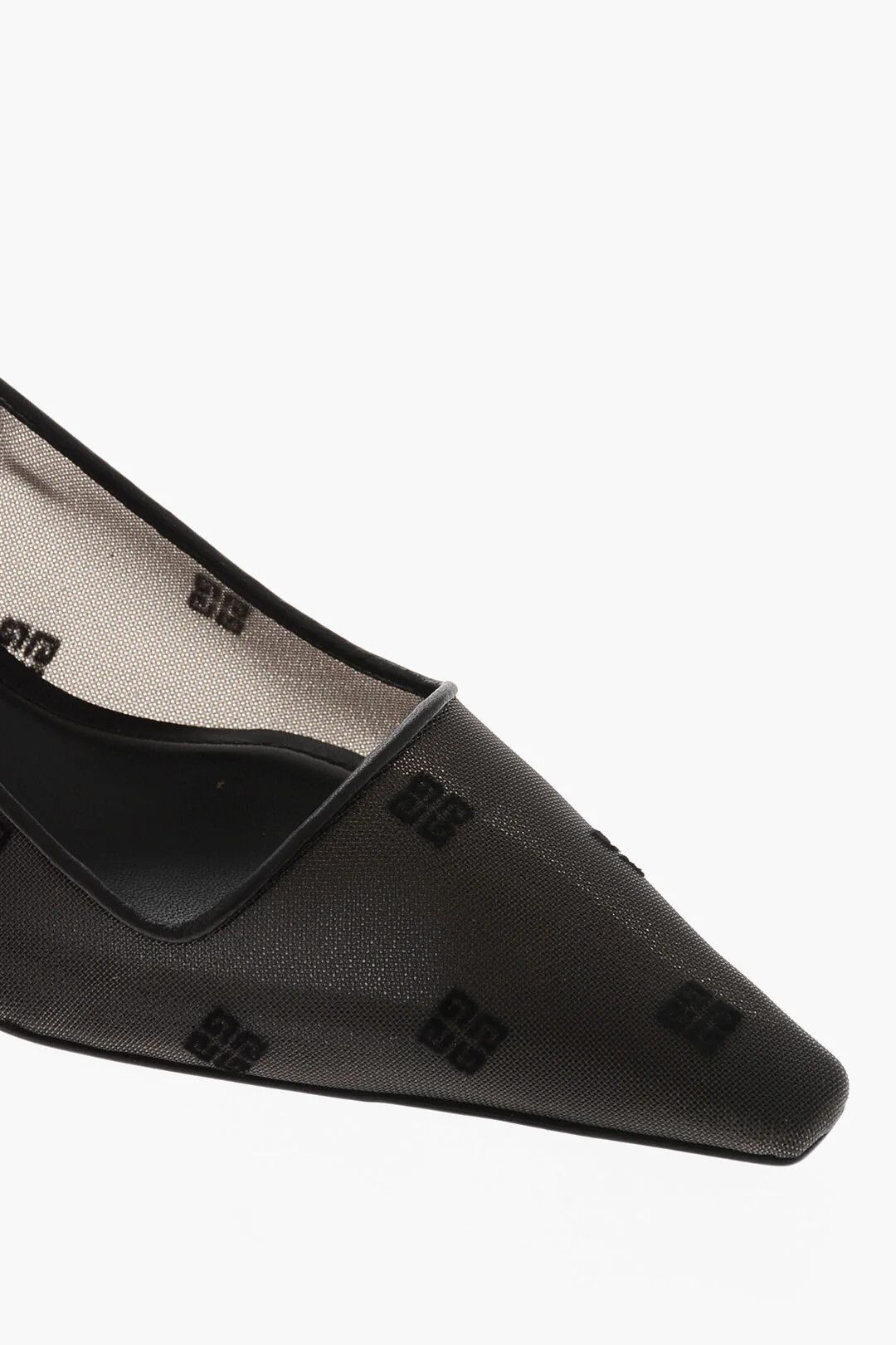 Givenchy og1mm0326 Monogram Mesh Slingbacks Pumps in Black Size US 8.5 / IT 38.5 - 4 Thumbnail