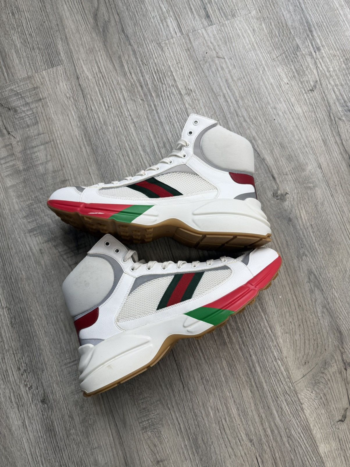 Gucci Gucci Rhyton High Top - Signature White Size US 14 / EU 47 - 3 Thumbnail