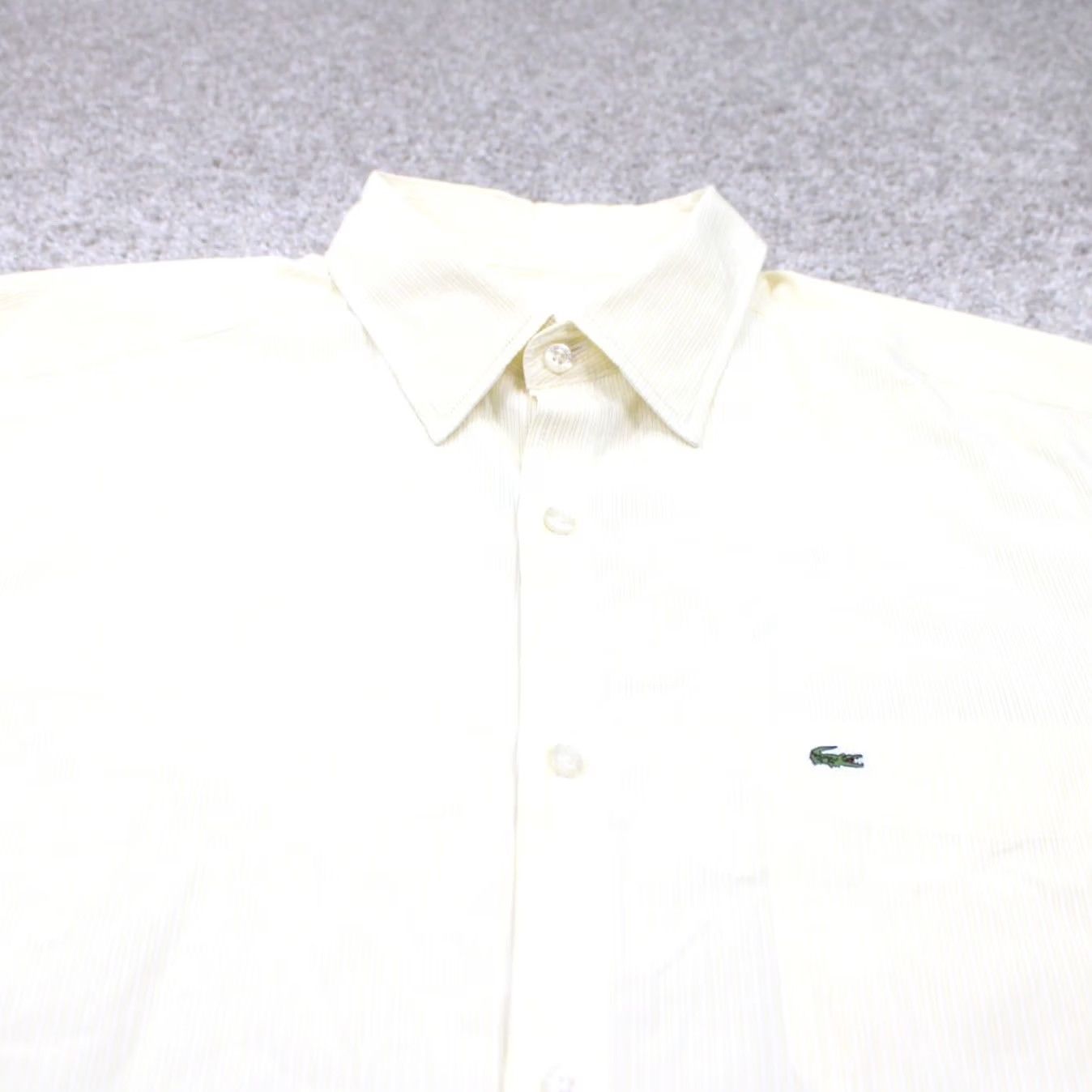 Lacoste Lacoste Button-Up Shirt Mens 42 Yellow Cotton Long Sleeve Collared L/S Poplin Plaid Classic Preppy Sportswear Size US XL / EU 56 / 4 - 5 Thumbnail