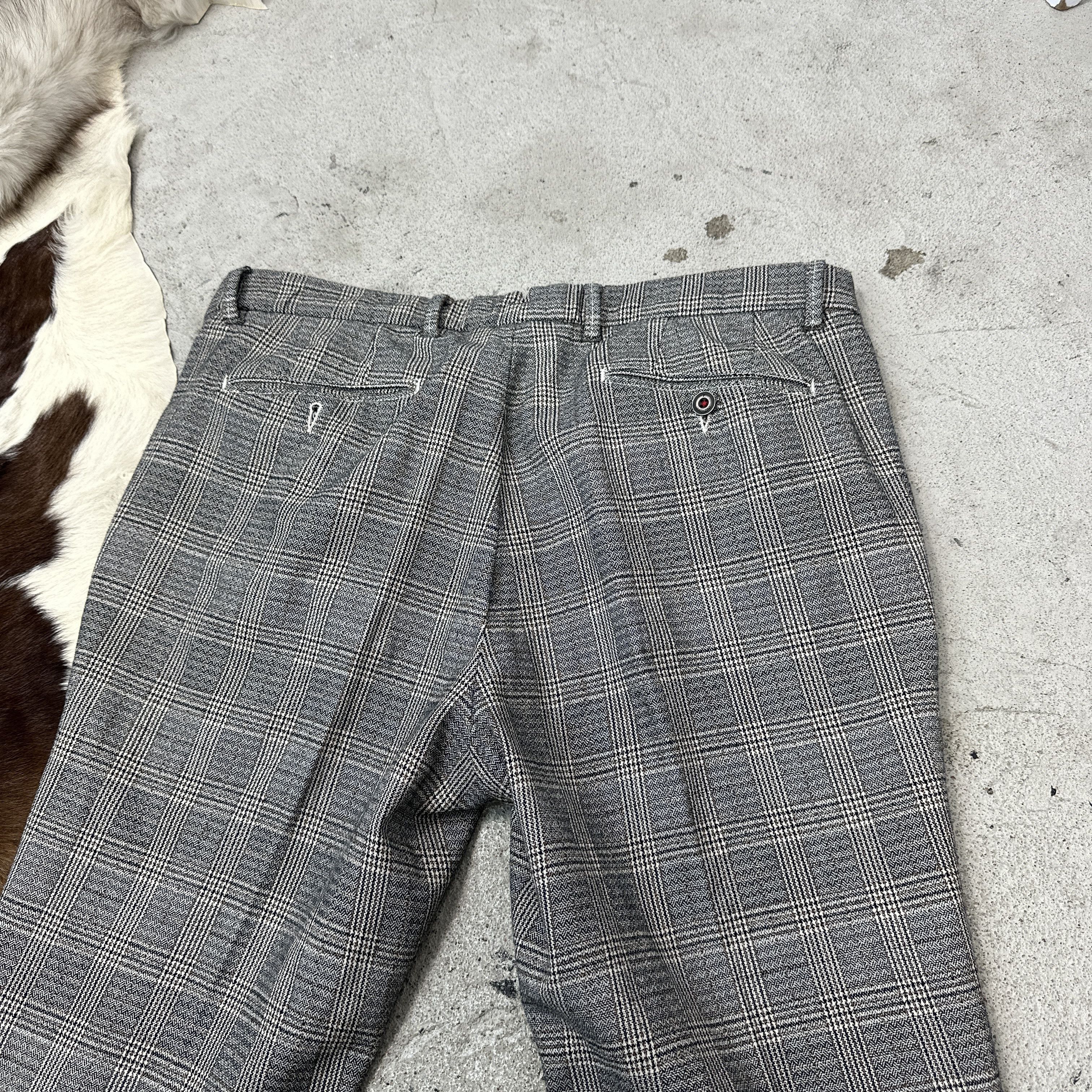 Paoloni Vintage Tartan Classy Paolini Sartorial Italian Pants 00s Size US 35 - 7 Thumbnail
