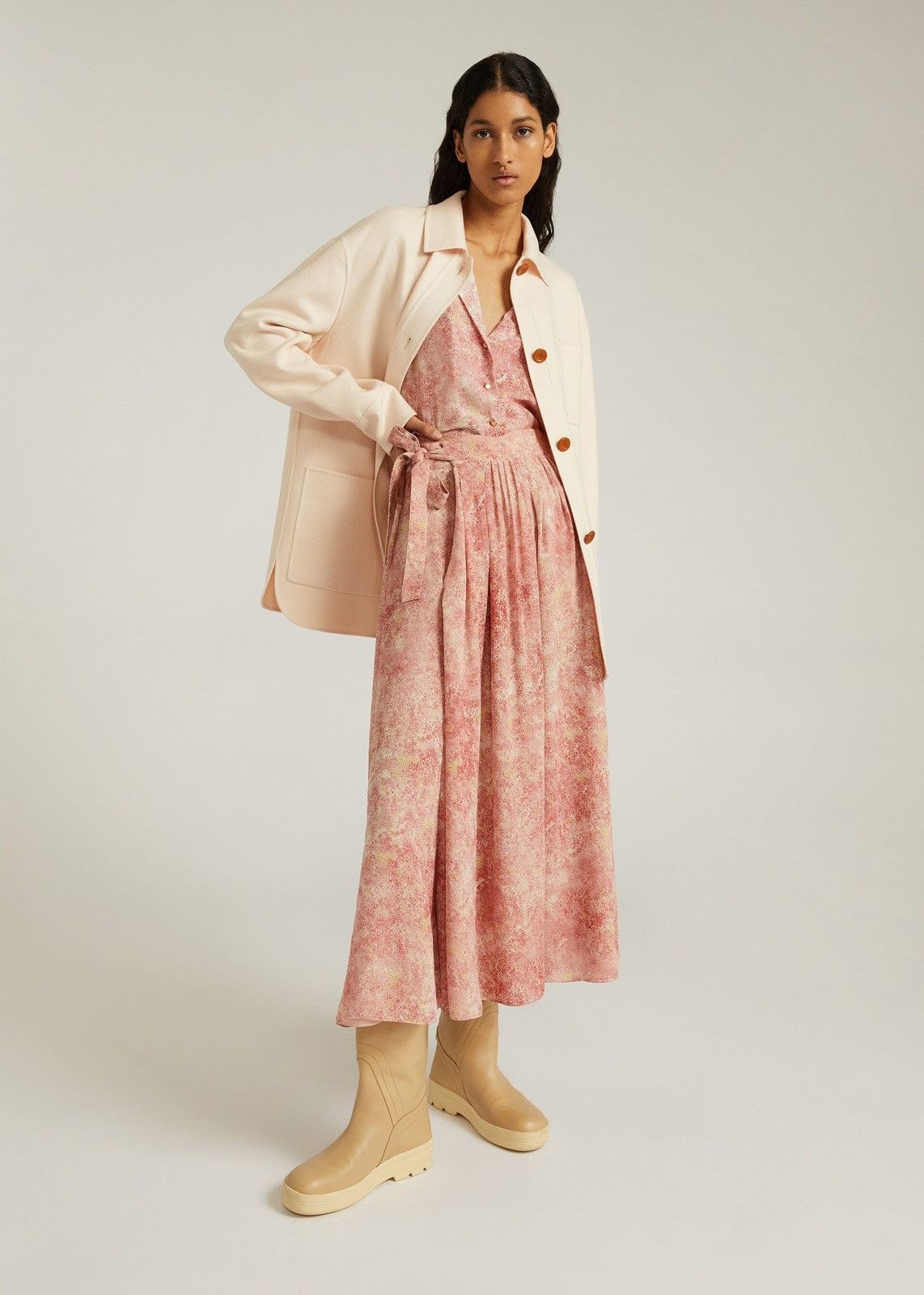Loro Piana o1srvl11e0825 FAM8536 Claudia Shirt in Red/Beige Size S / US 4 / IT 40 - 6 Thumbnail