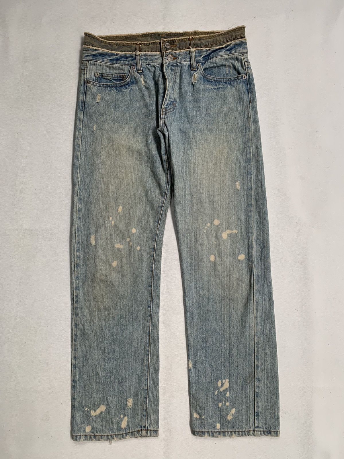 If Six Was Nine 2000s Japanese Brand Double Waist Denim Jeans Size US 32 / EU 48 - 1 Thumbnail