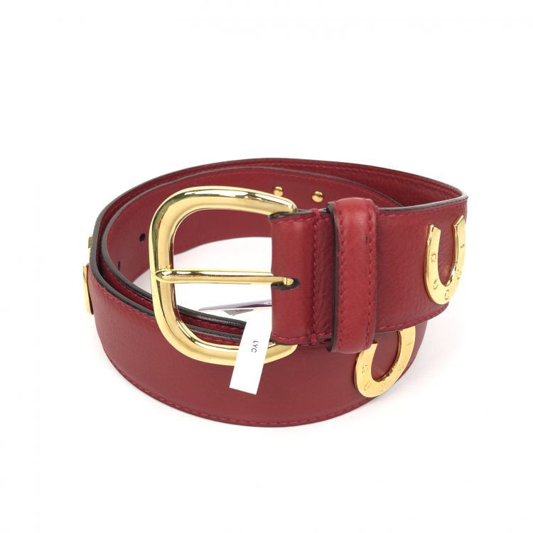 Gucci Gucci Red Leather Belt 30 Size 30 - 1 Thumbnail