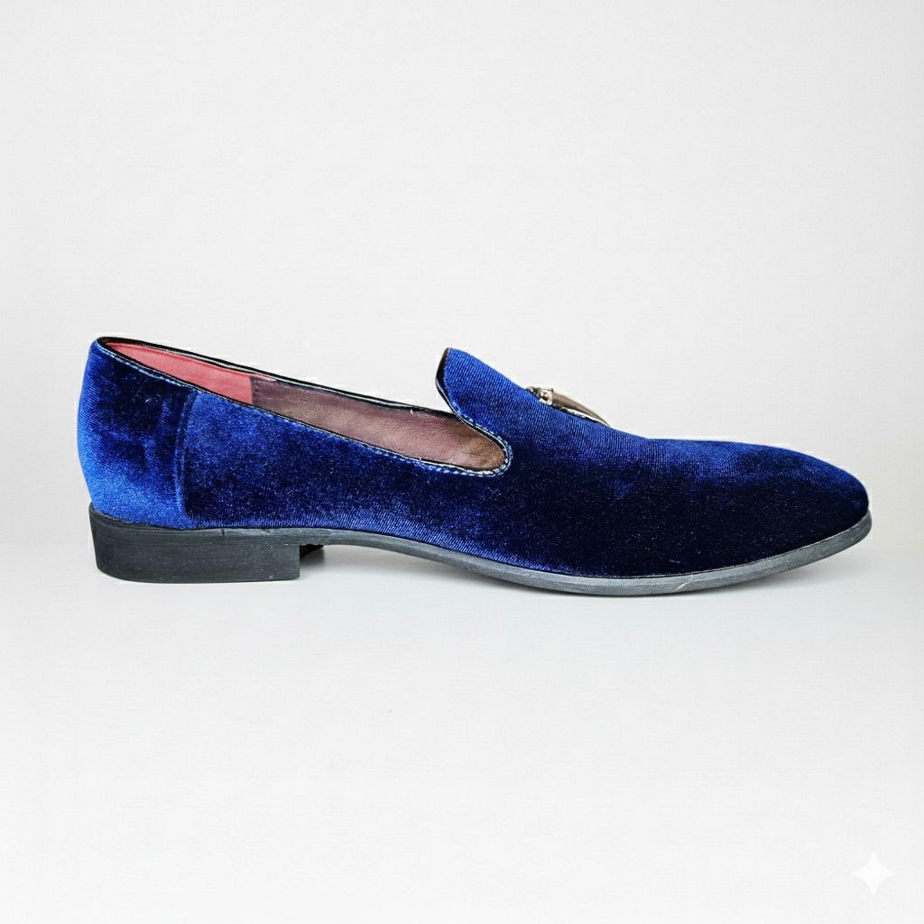 Other CMM Men's 10.5/275 Shoes Vibrant Blue Velvet Formal Size US 10.5 / EU 43-44 - 5 Thumbnail