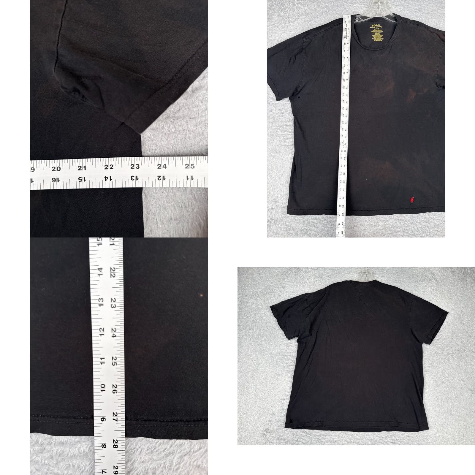 Ralph Lauren VINTAGE Ralph Lauren Shirt Adult XL Black Short Sleeve Cotton Crew READ Size US XL / EU 56 / 4 - 8 Thumbnail