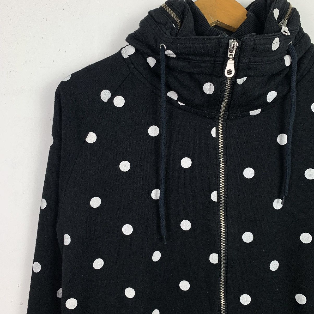 Japanese Brand Vintage polka dot zip up hoodie Size L / US 10 / IT 46 - 3 Thumbnail