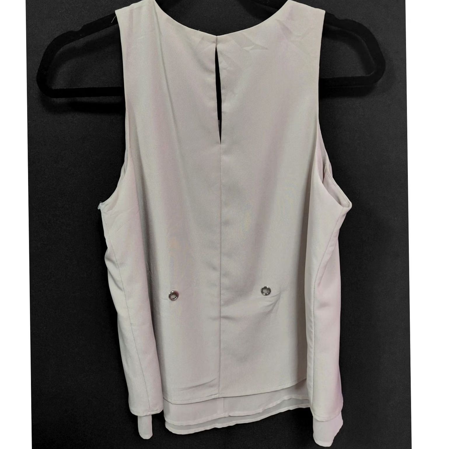 Express Express Beige Solid Polyester Women S Tank Top Size S / US 4 / IT 40 - 2 Thumbnail