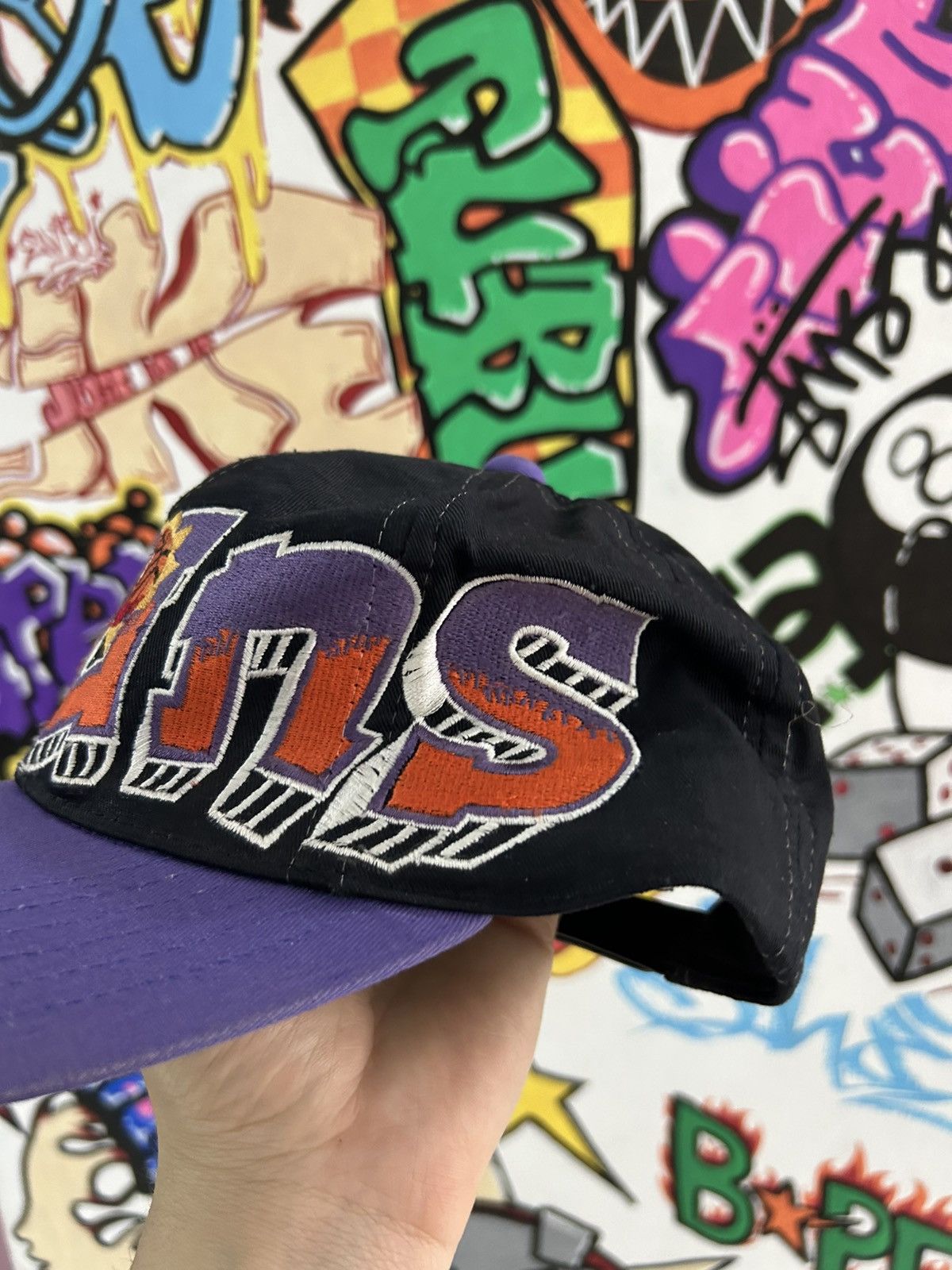 Vintage 1990s NBA Phoenix Suns Full Graffiti Vintage Snapback Size ONE SIZE - 2 Thumbnail