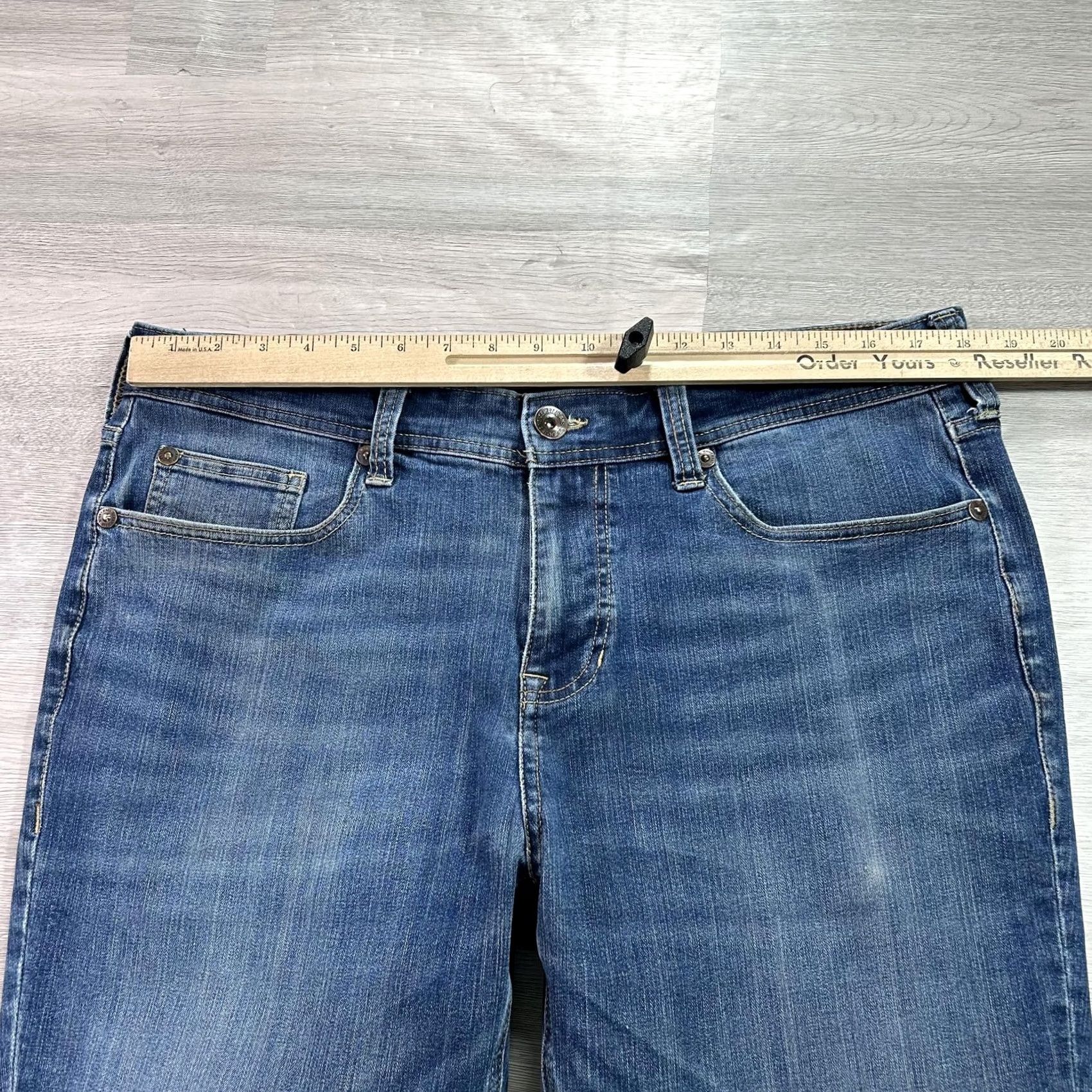 Vintage Seven7 Pants Mens 36 Blue Slim Straight Jeans 36x28 Wash Stretch Denim Size US 36 / EU 52 - 7 Thumbnail