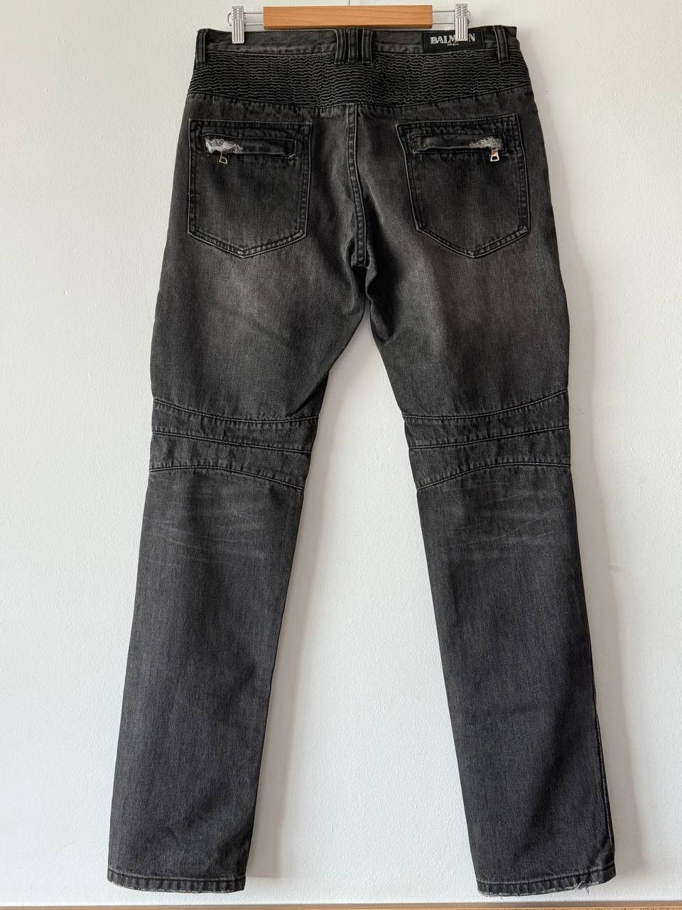 Balmain 🔥🔥 Vintage Balmain Grey Biker Jeans Size US 36 / EU 52 - 2 Thumbnail