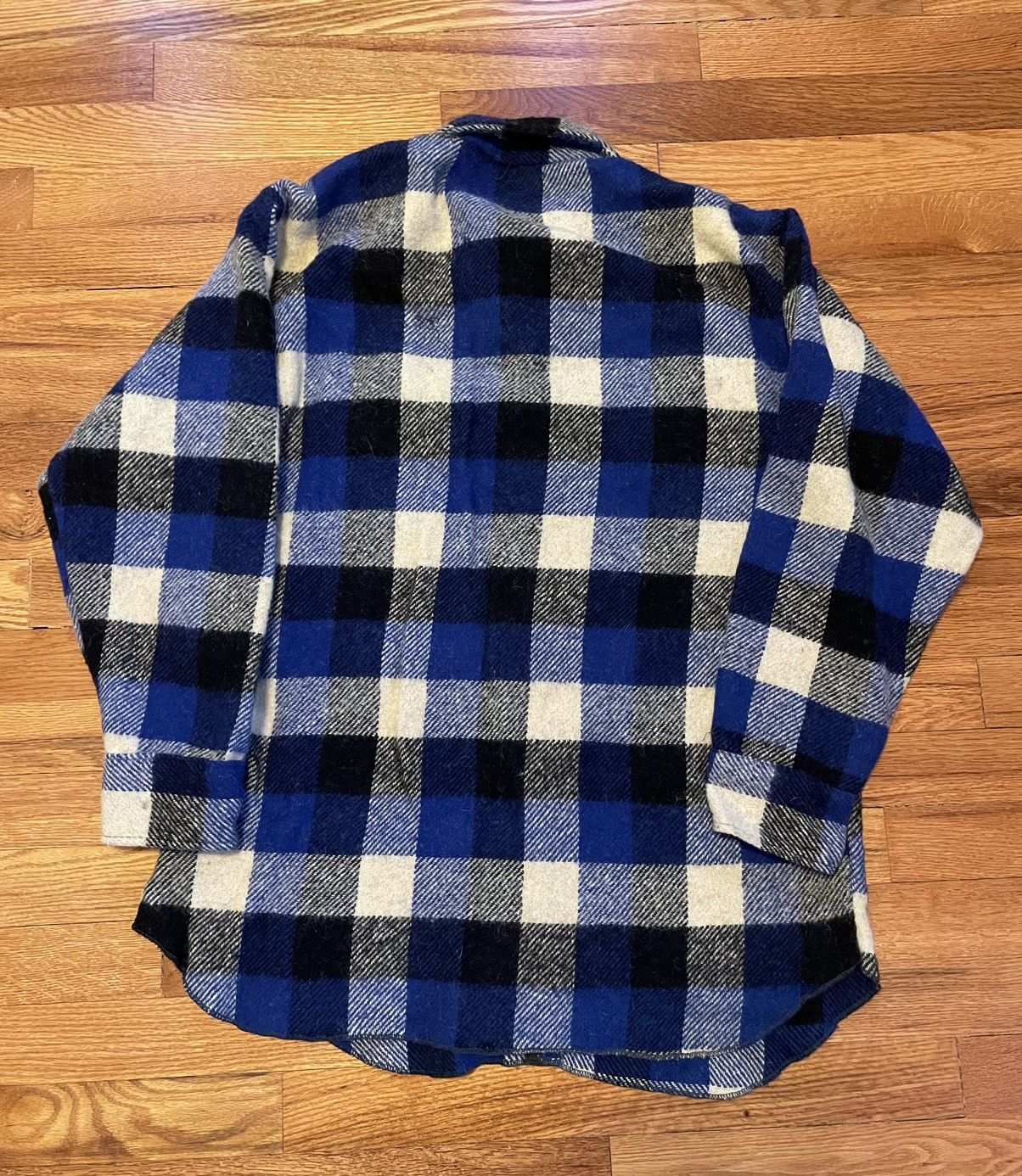 Vintage × Woolrich Woolen Mills 50s True Vintage Chill Chaser Blue Button Up Flannel Size US L / EU 52-54 / 3 - 2 Thumbnail