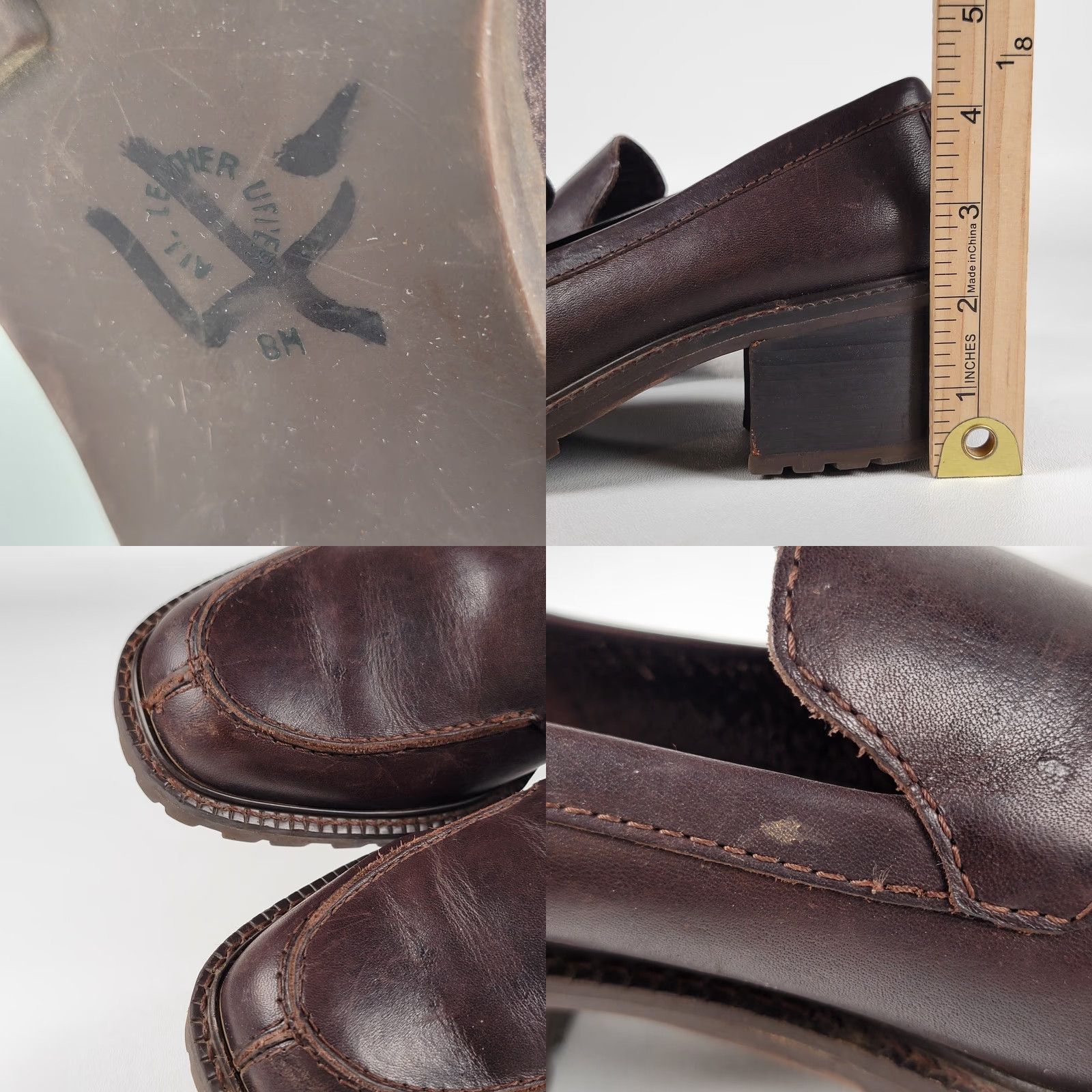 Nine West VINTAGE Nine West Brown Leather Penny Loafers Women Closed Toe Slip On Penny Loafers Size 8M Brown Leather Heeled Penny Loafers Women Size US 6 / IT 36 - 8 Thumbnail