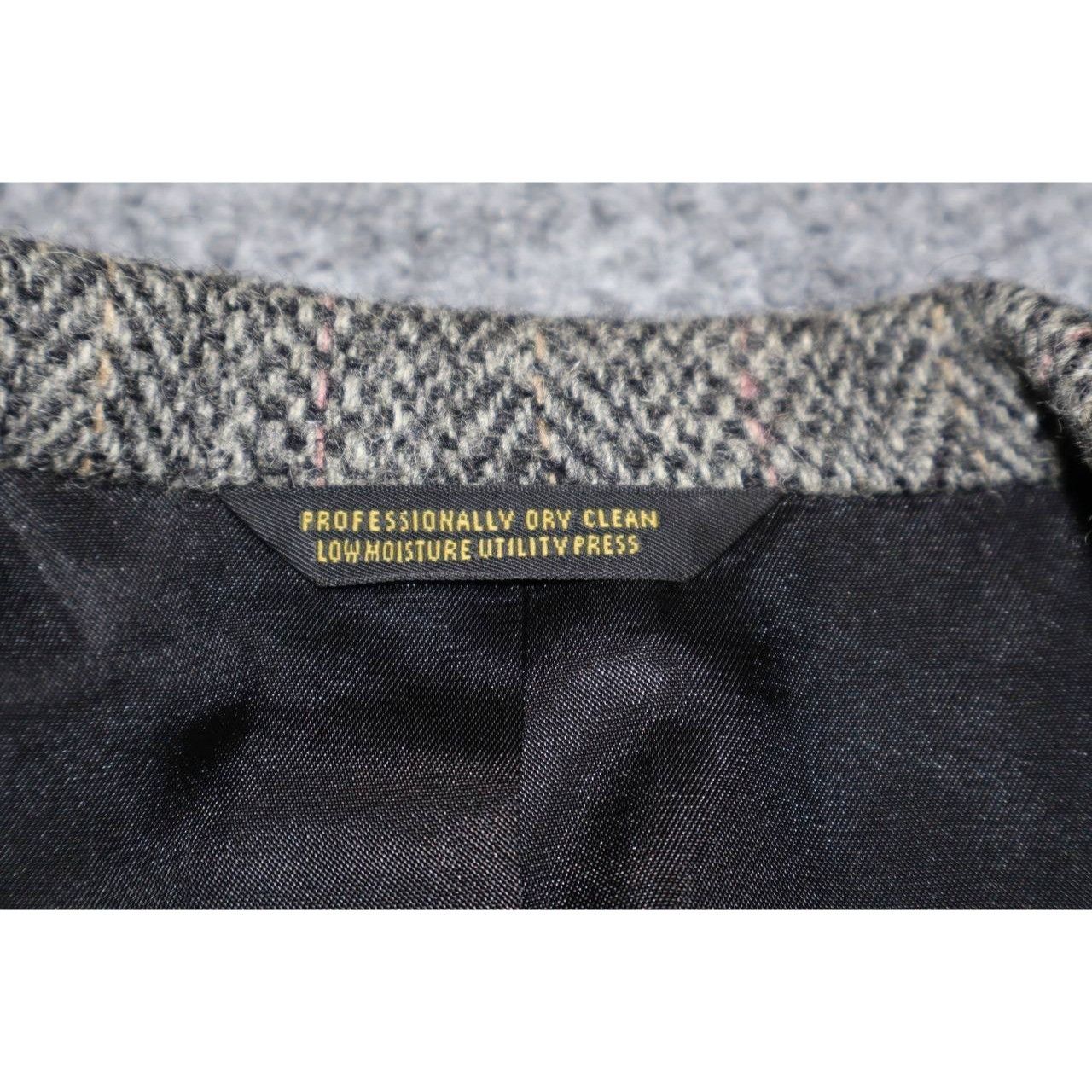 Harris Tweed Vintage HARRIS TWEED by Palm Beach Blazer Men's Gray Wool Size 36R - 8 Thumbnail