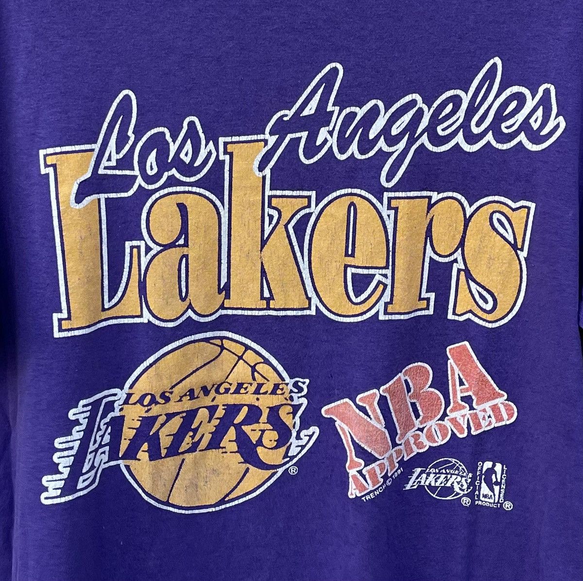 Vintage Vintage NBA Los Angeles Lakers Shirt Mens L Purple Single Size US L / EU 52-54 / 3 - 4 Thumbnail